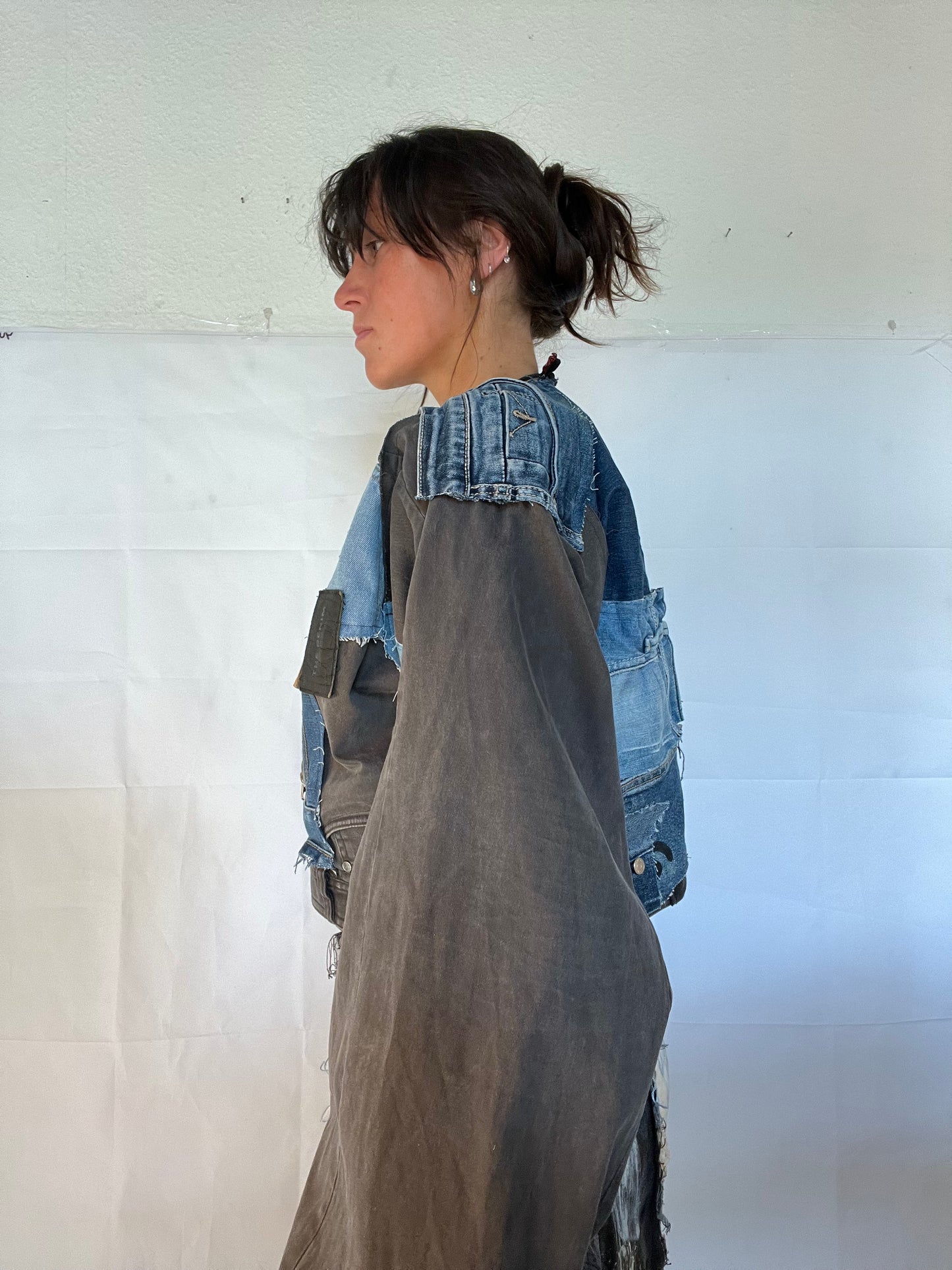 OVERSIZE BIKER DENIM GREY/DENIM SPG JACKET