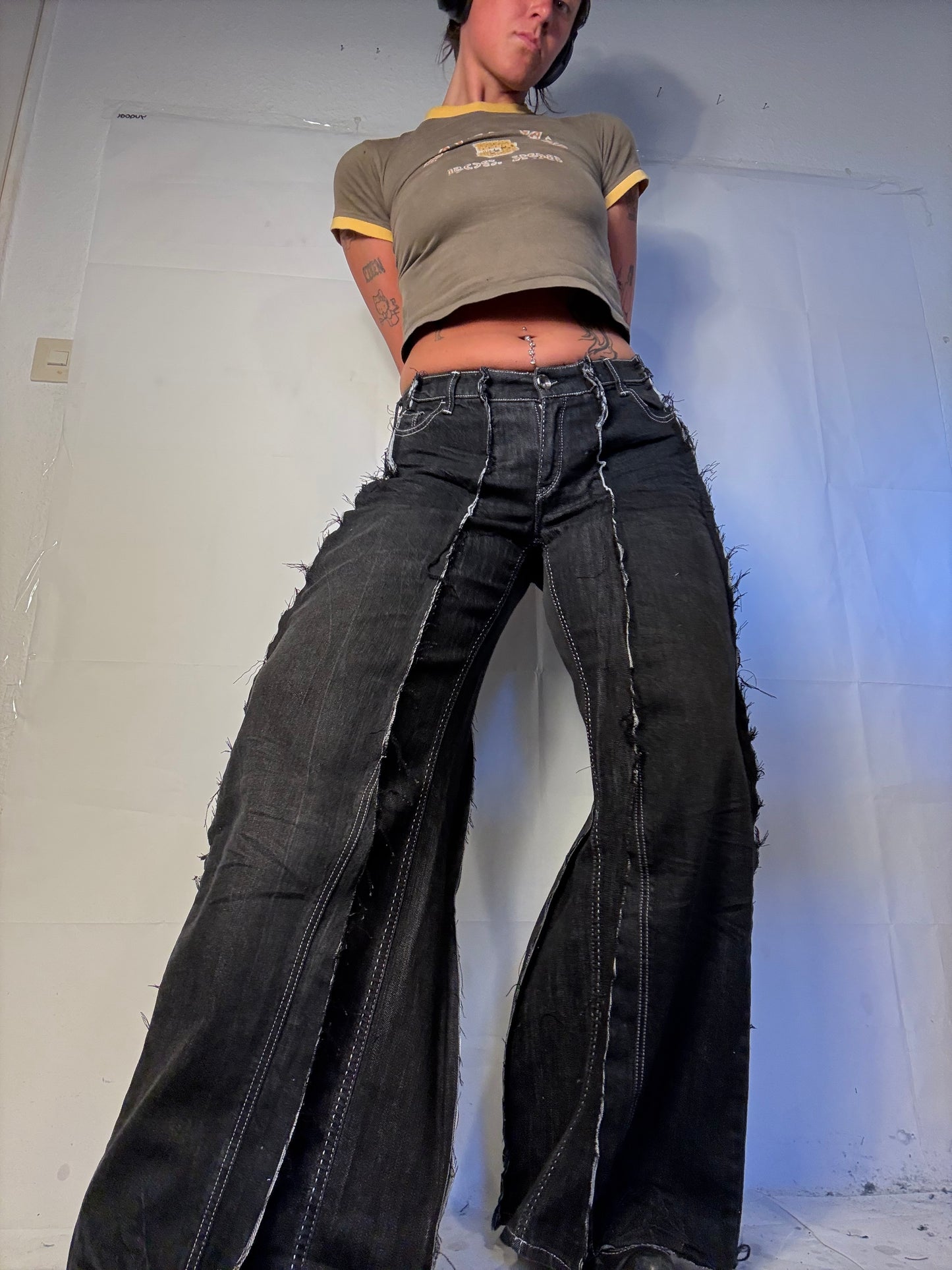 ALL BLACK DENIM SPG PANTS