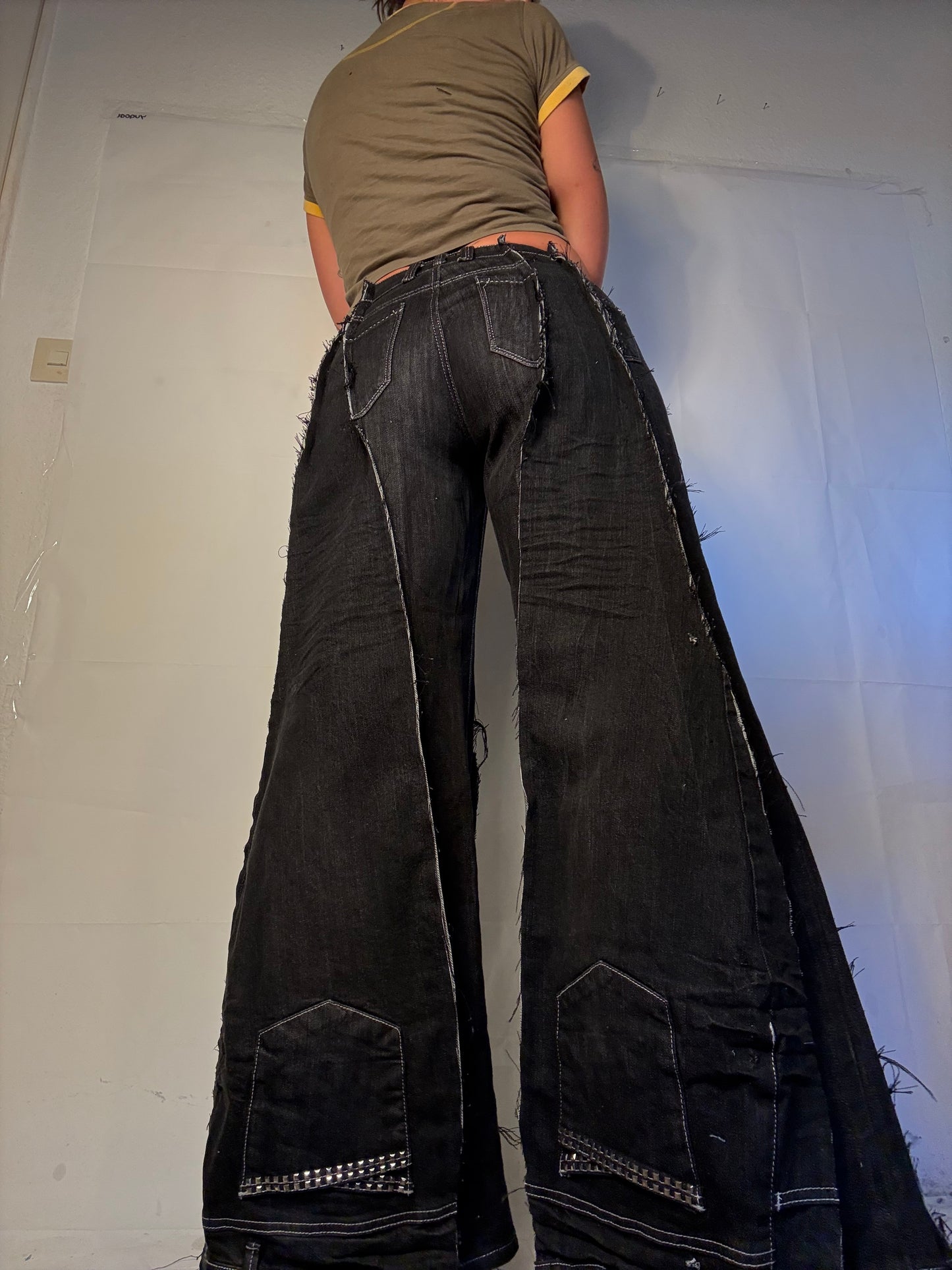 ALL BLACK DENIM SPG PANTS