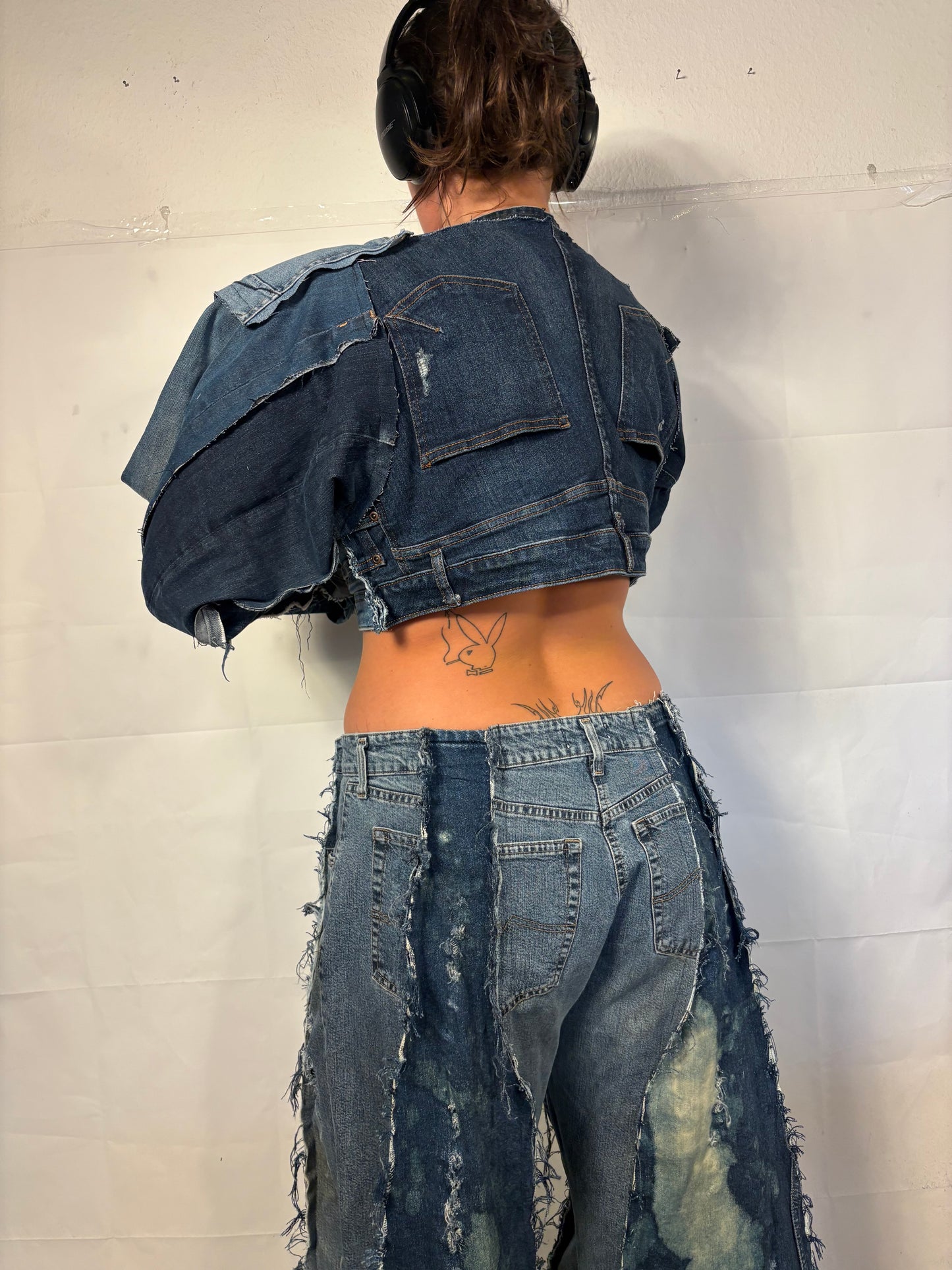 EXTRA CROPPED BIKER DENIM SOG JACKET