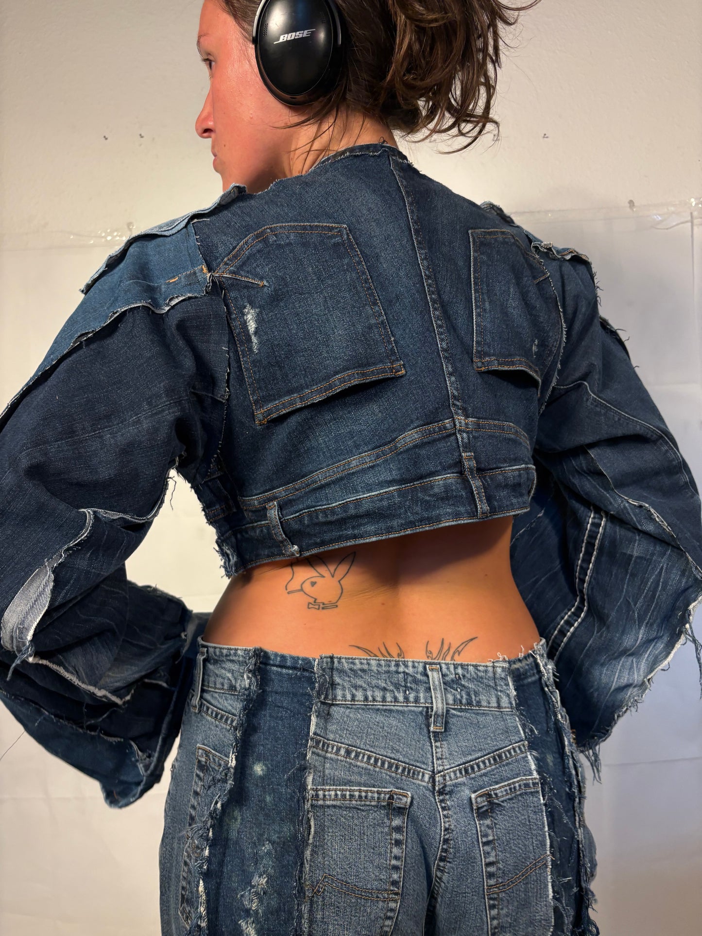 EXTRA CROPPED BIKER DENIM SOG JACKET