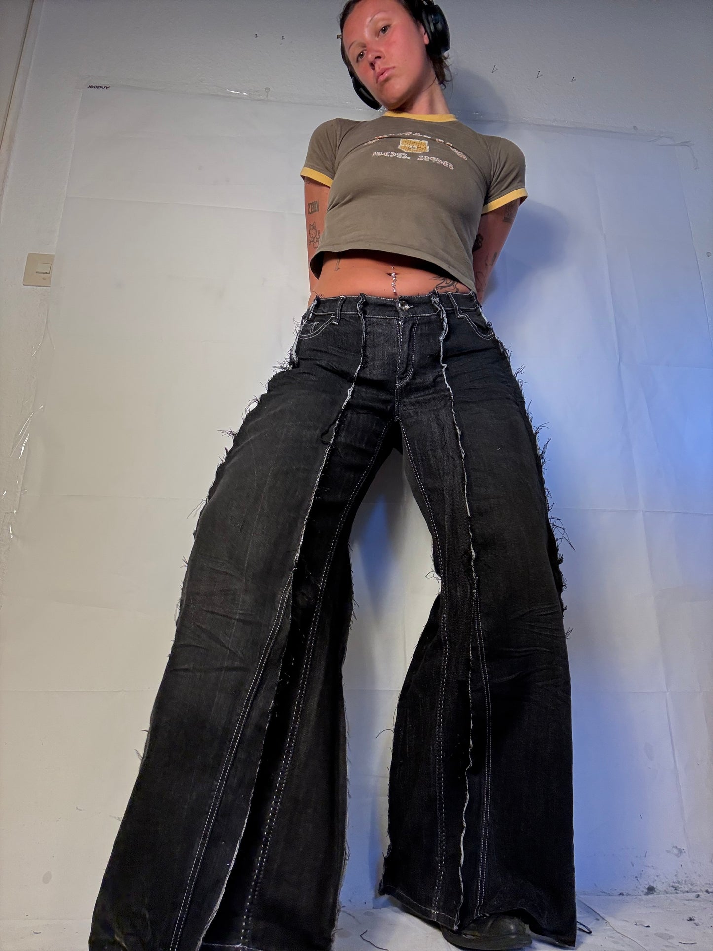 ALL BLACK DENIM SPG PANTS