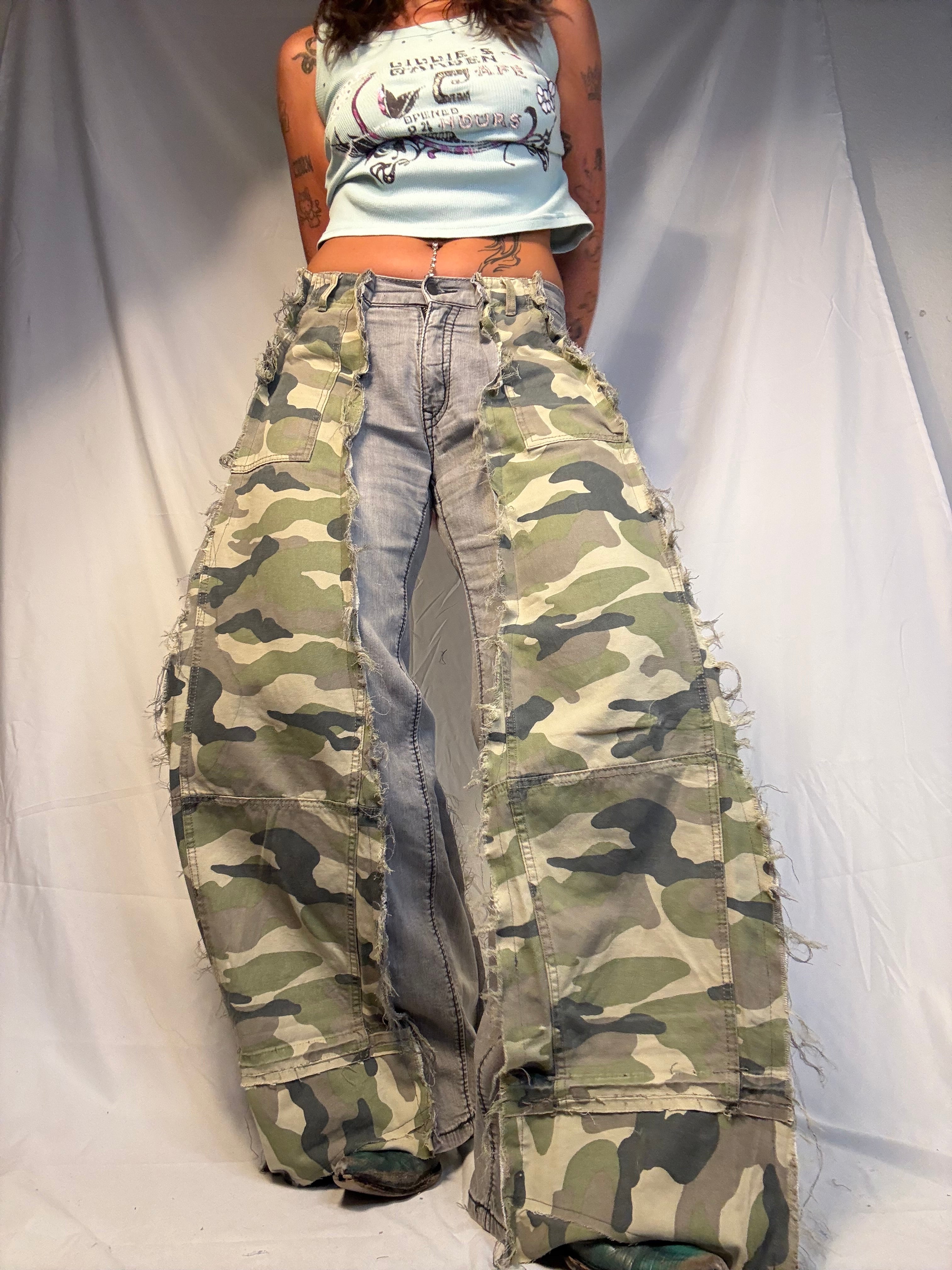 BAGGY CAMO/GREY/DENIM SPG PANTS