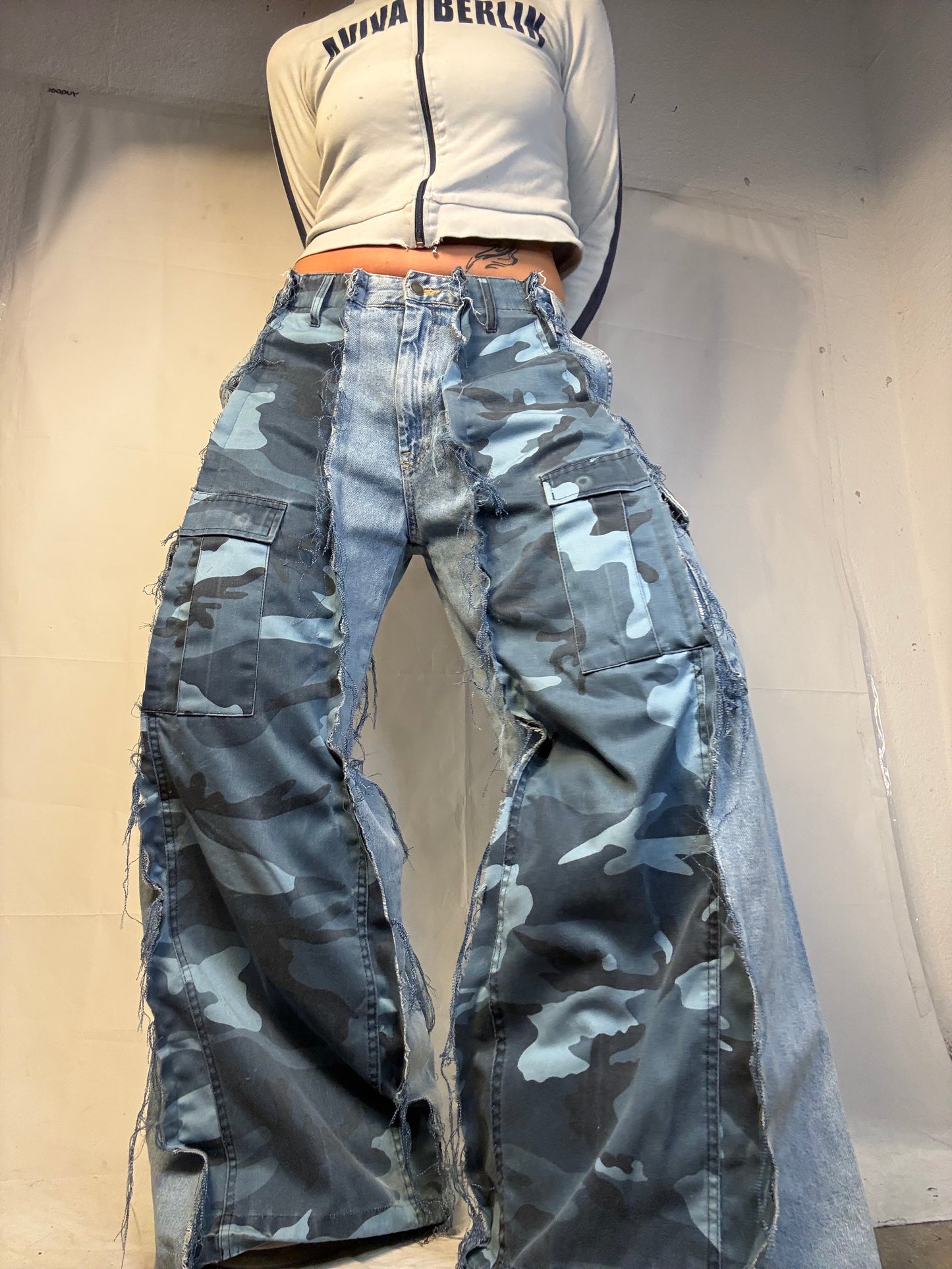 BAGGY BLUE CAMO /DENIM SPG PANTS
