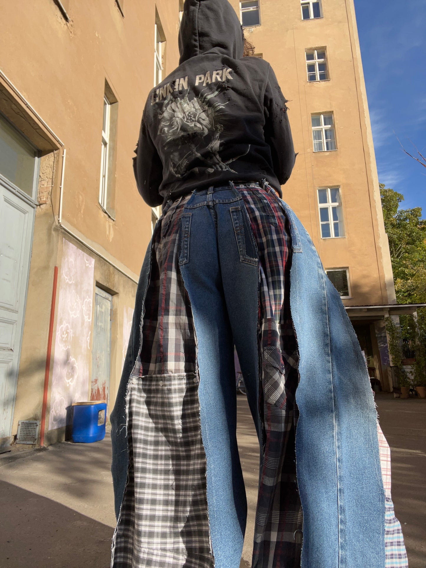 Extra Flared Flannel Denim SPG Pants