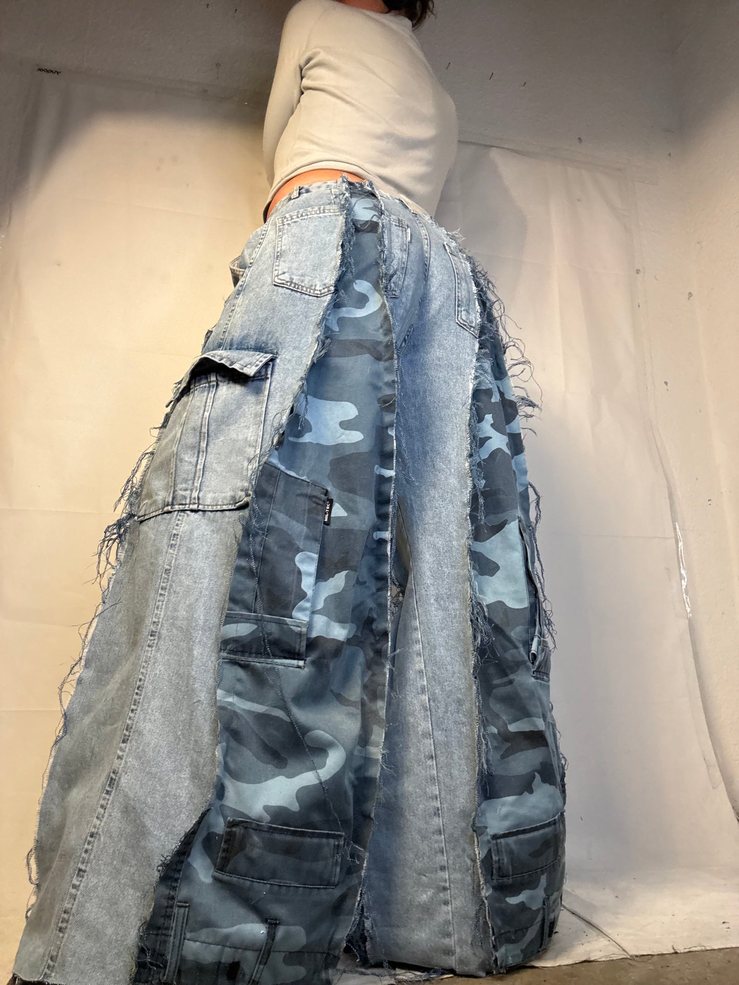 BAGGY BLUE CAMO /DENIM SPG PANTS