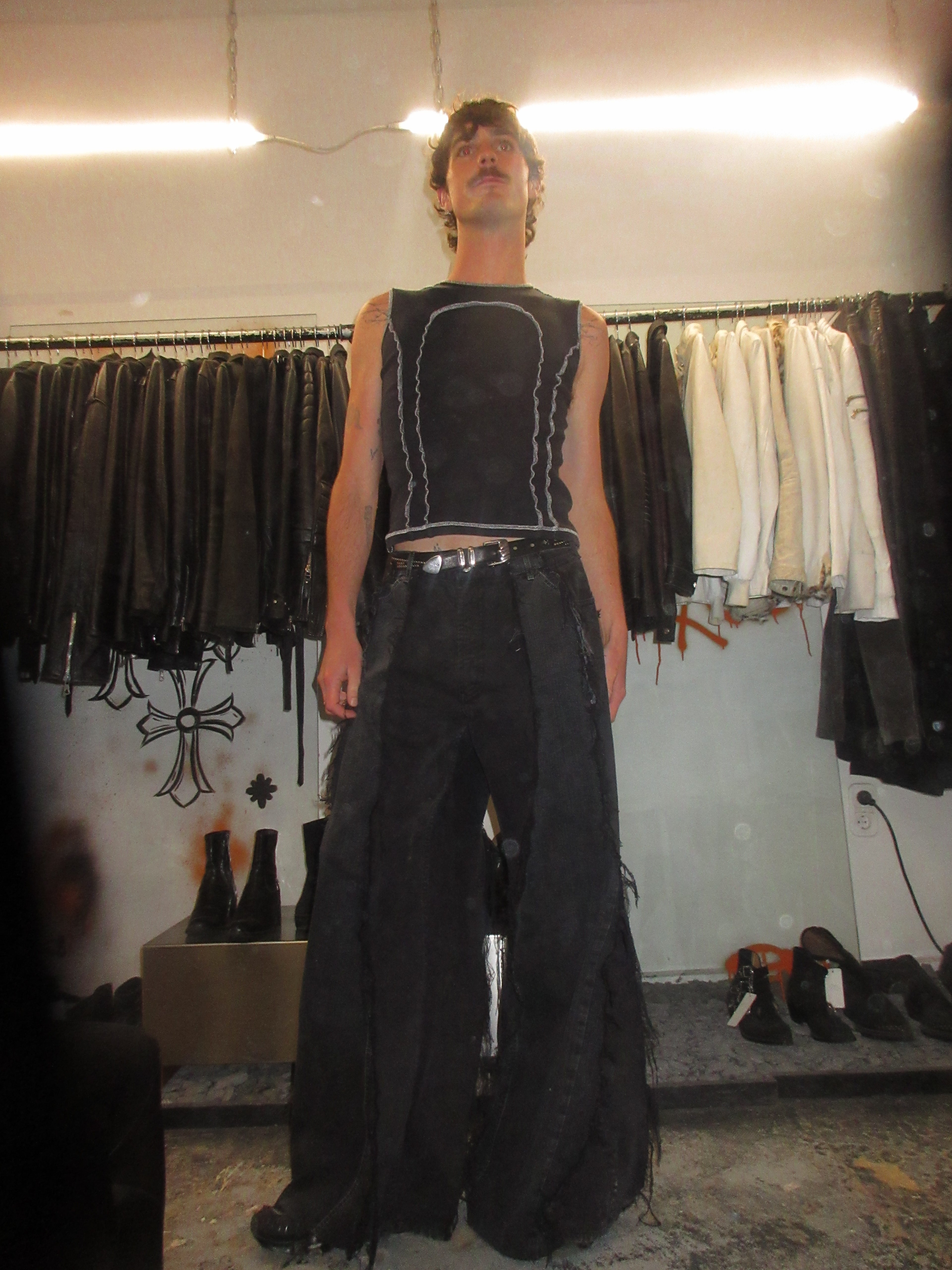 ALL BLACK BAGGY SPG PANTS