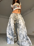 EXTRA BAGGY HEAVILY STAINED LIGHT/WHITE SPG PANTS