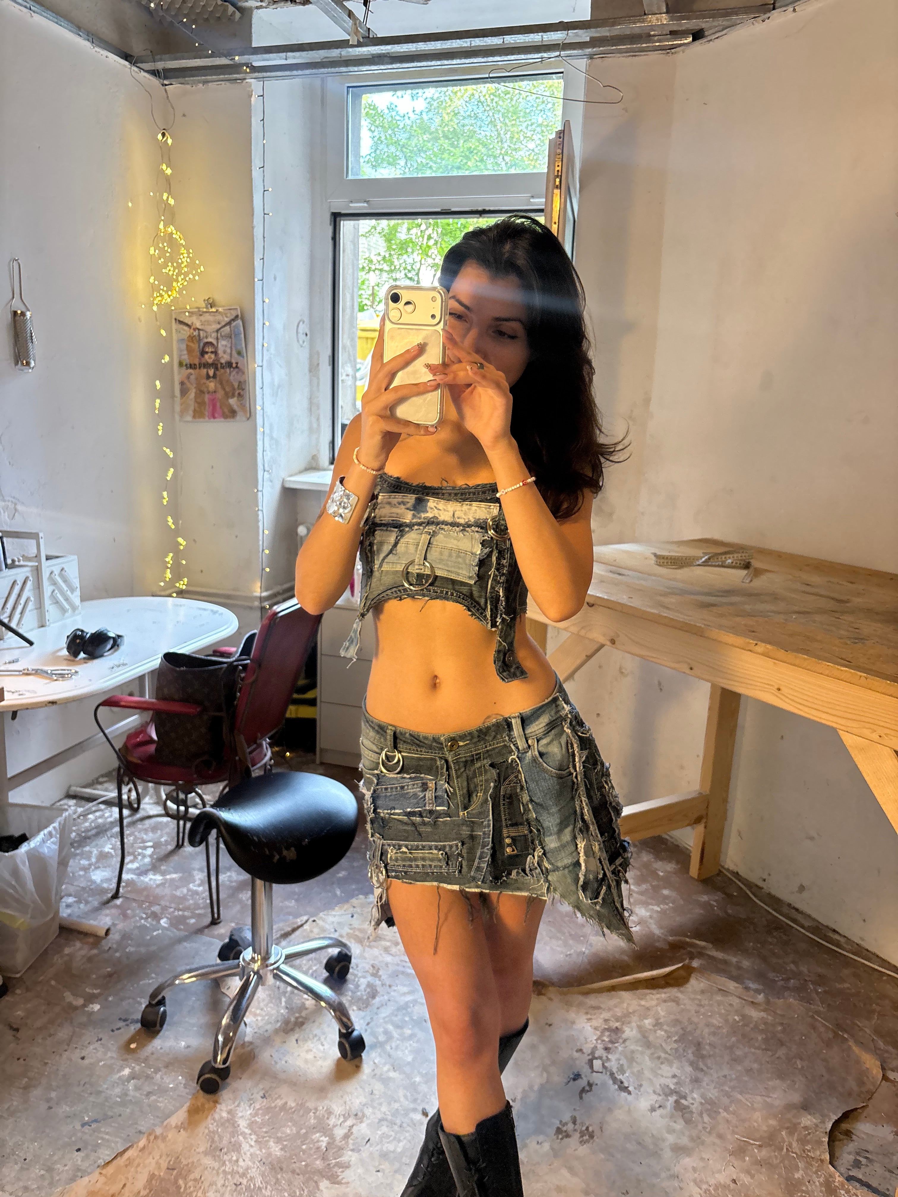 SPG DENIM MINI SKIRT