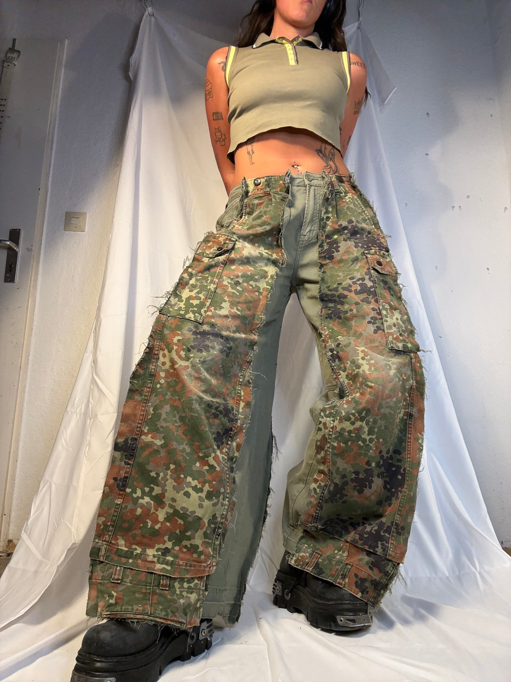 BAGGY GREEN CAMO SPG PANTS