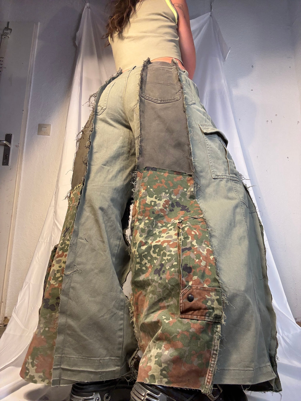 BAGGY GREEN CAMO SPG PANTS