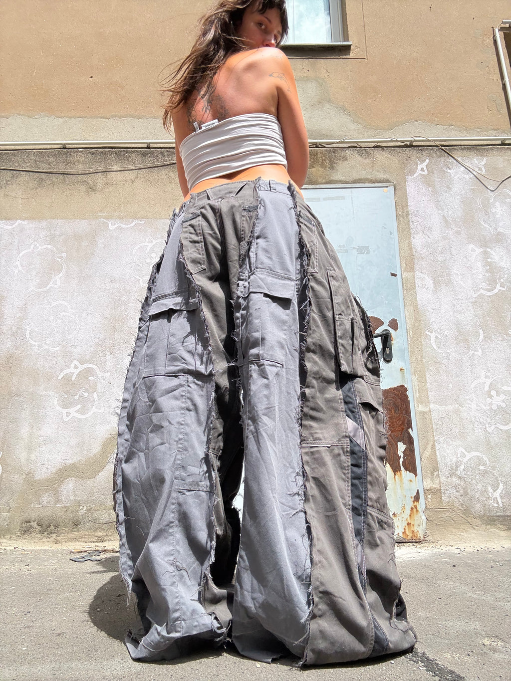 EXTREME BAGGY GREY SPG CARGO PANTS