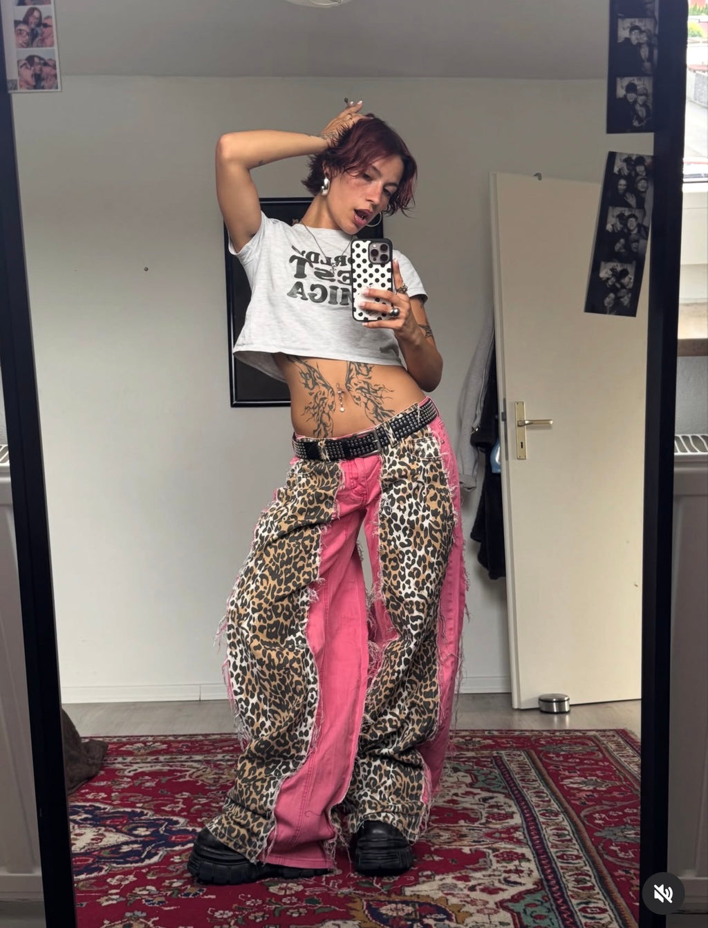 BAGGY PINK/LEO SPG PANTS