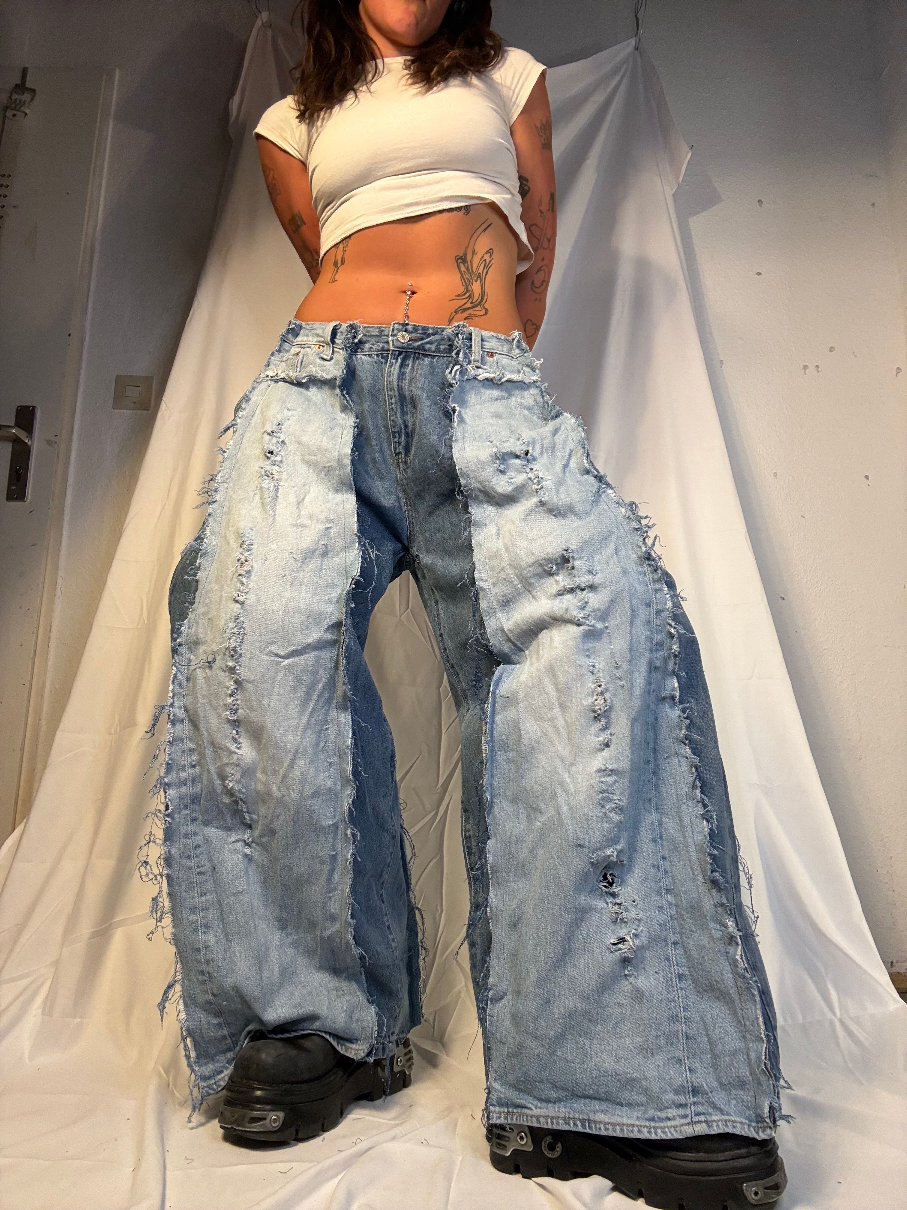 EXTRA BAGGY DOUBLE DENIM SPG PANTS