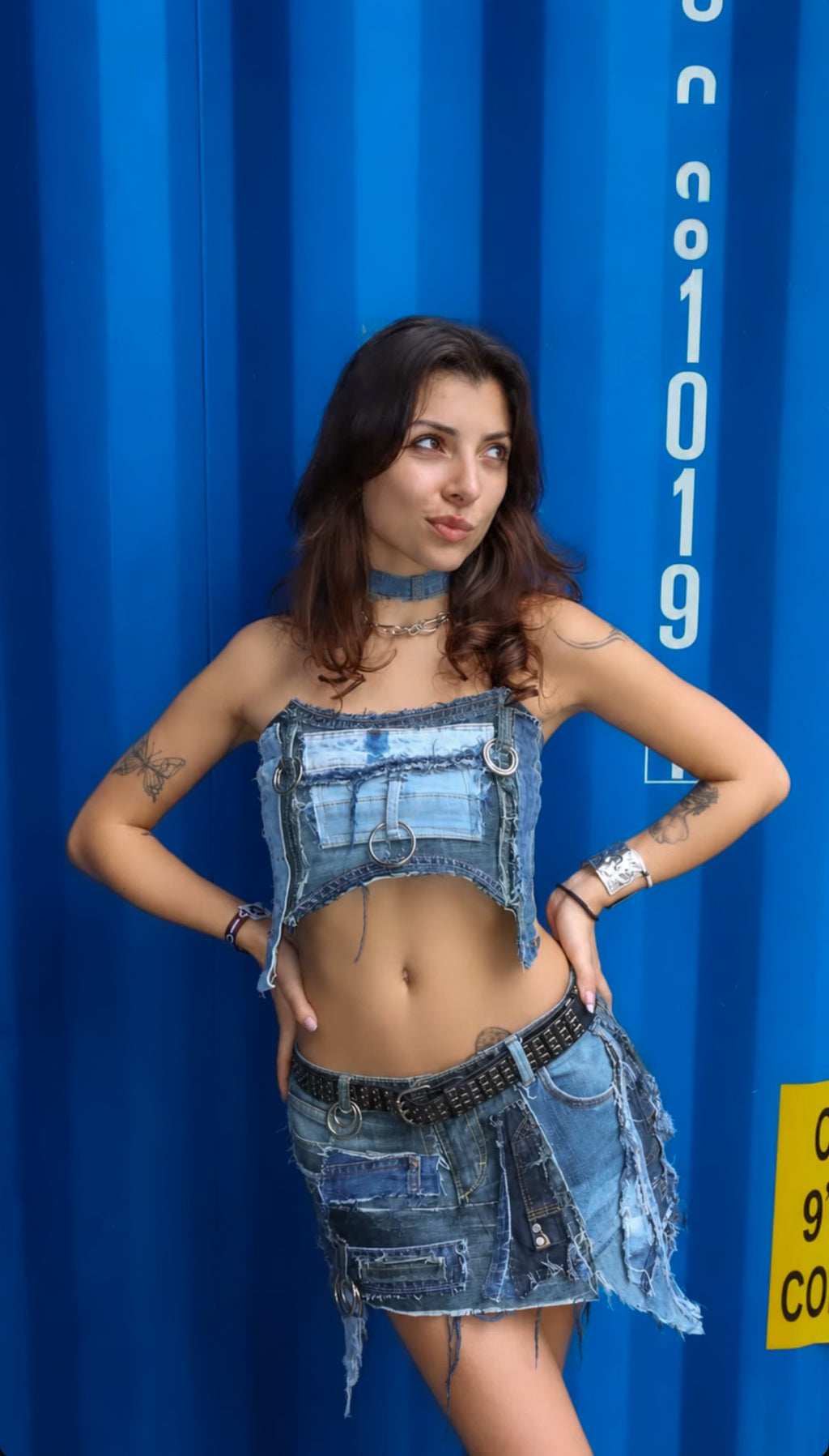 SPG DENIM TWO PIECES SET