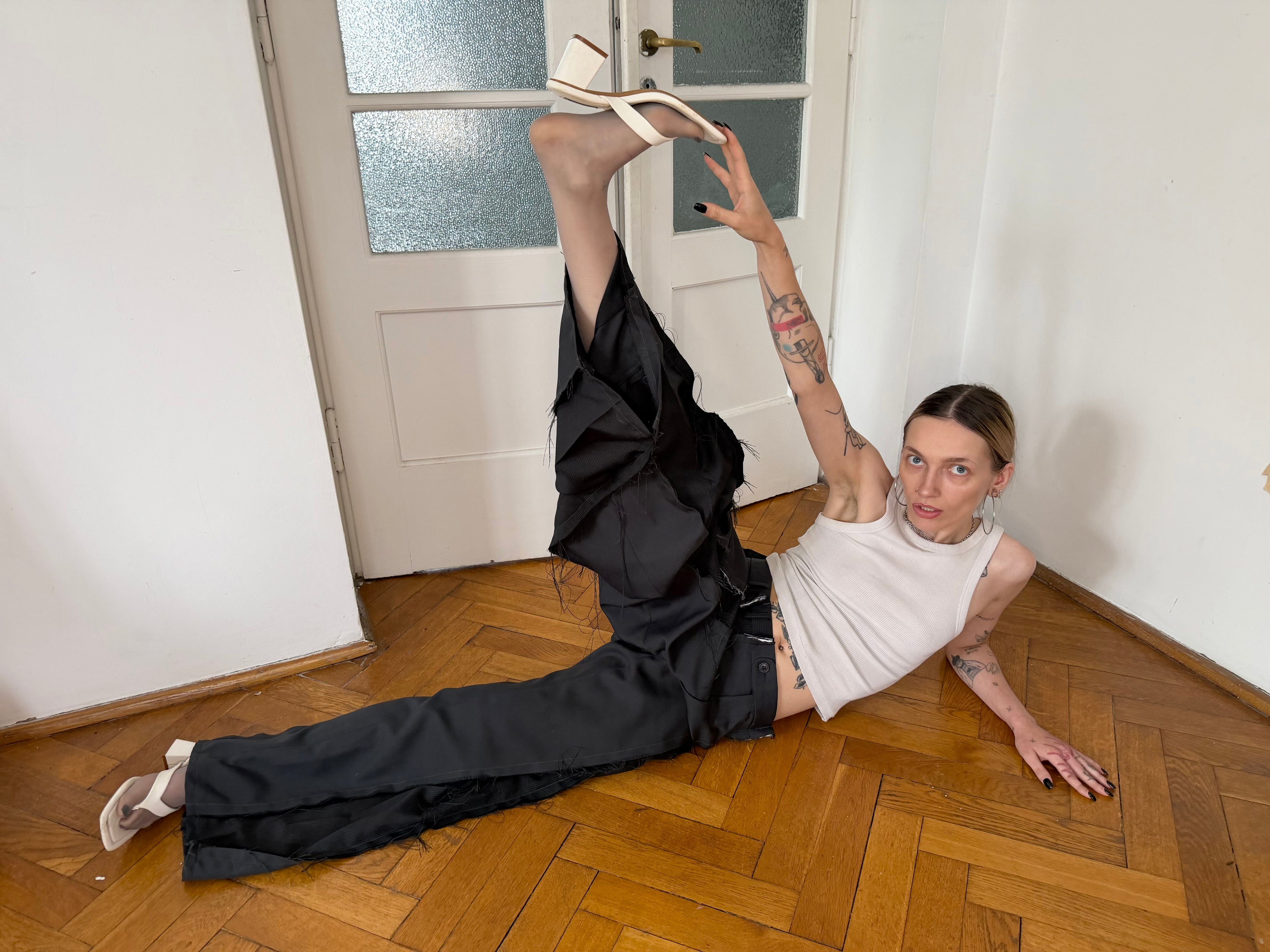 ALL BLACK BAGGY SPG SUITPANTS