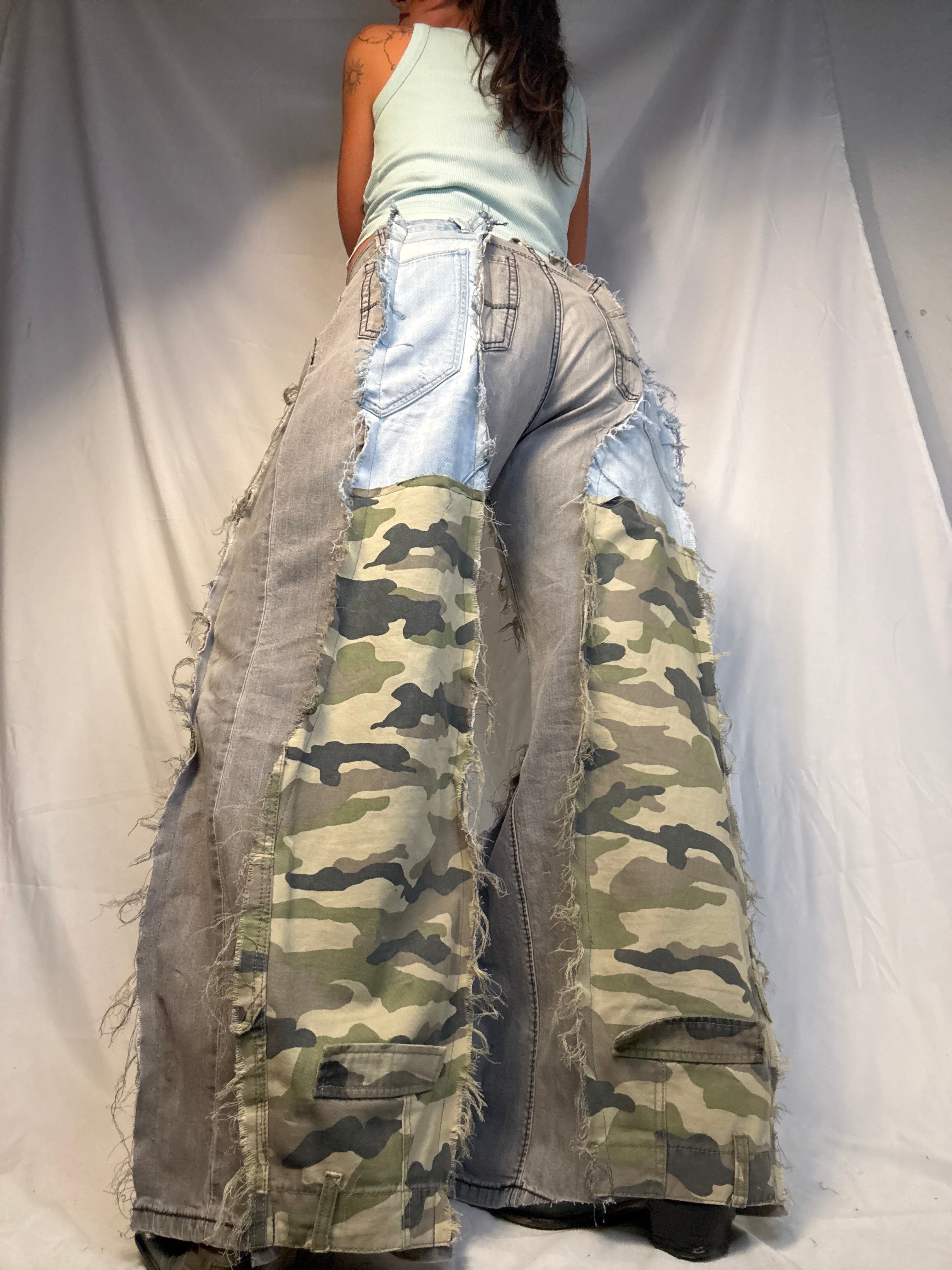 BAGGY CAMO/GREY/DENIM SPG PANTS