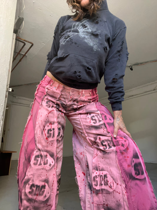 Flared Pink/Painted SPG Pants