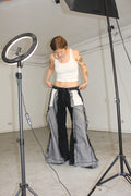 BAGGY INSIDE-OUT DENIM SPG PANTS