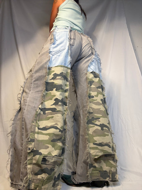 BAGGY CAMO/GREY/DENIM SPG PANTS