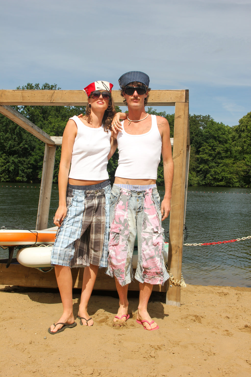 PINK CAMO/ LIGHT DENIM SPG JORTS