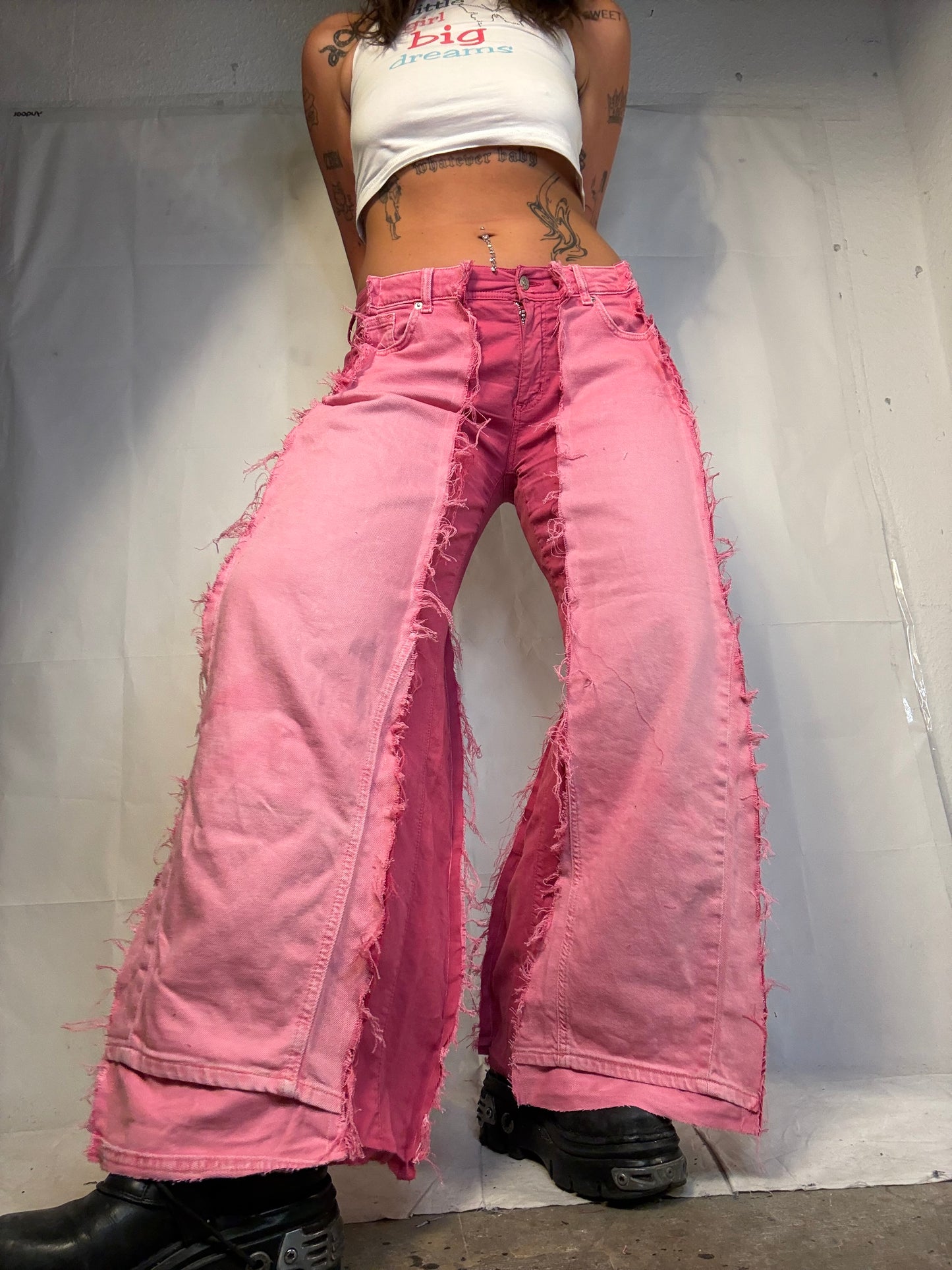 ALL PINK FLARED SPG PANTS