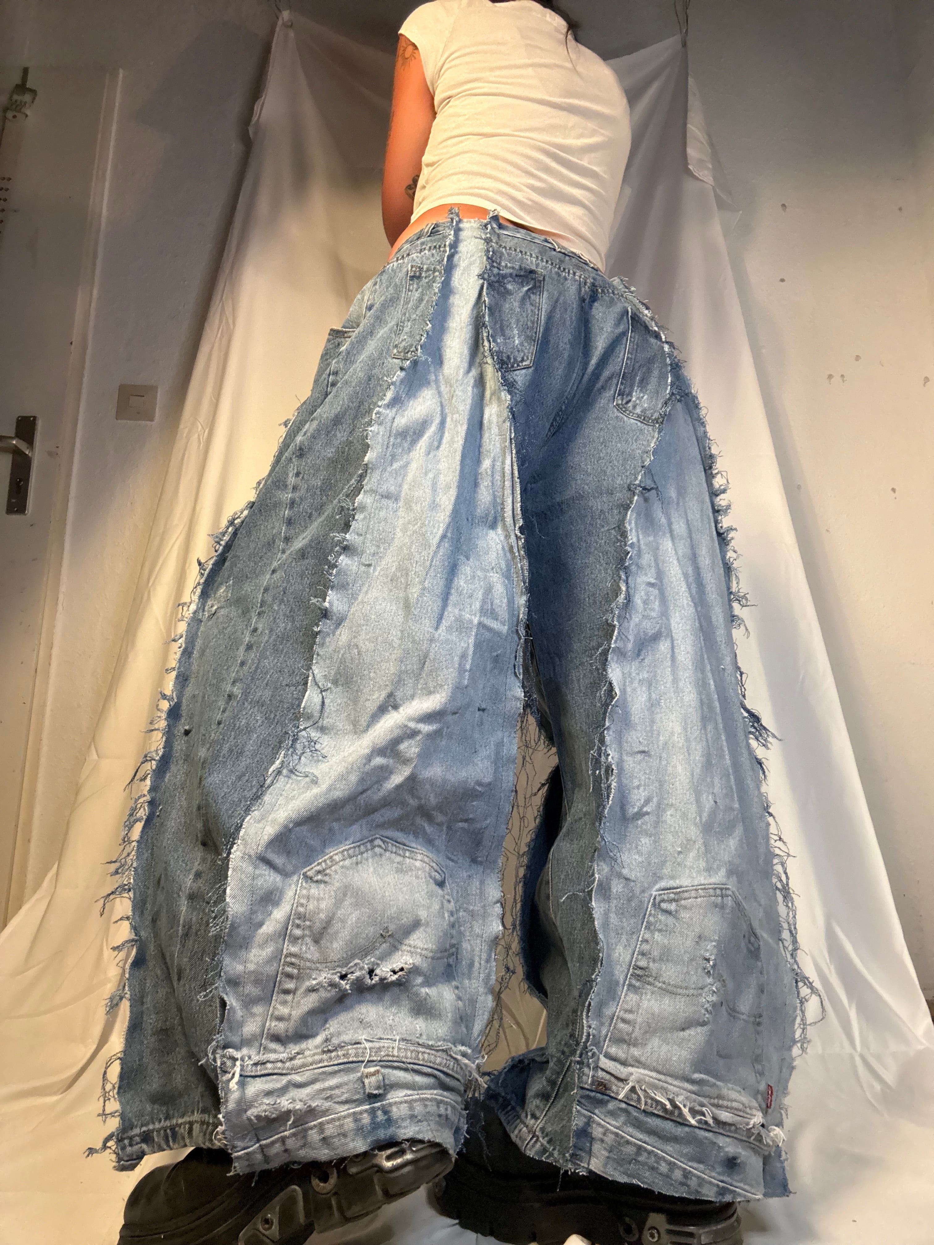 EXTRA BAGGY DOUBLE DENIM SPG PANTS