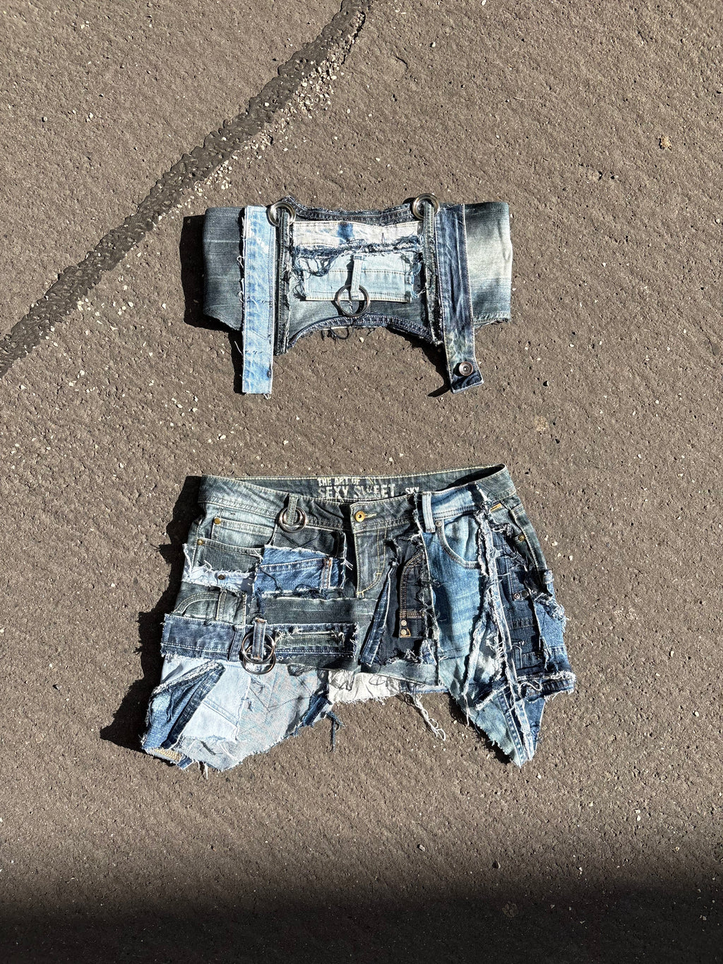SPG DENIM TWO PIECES SET