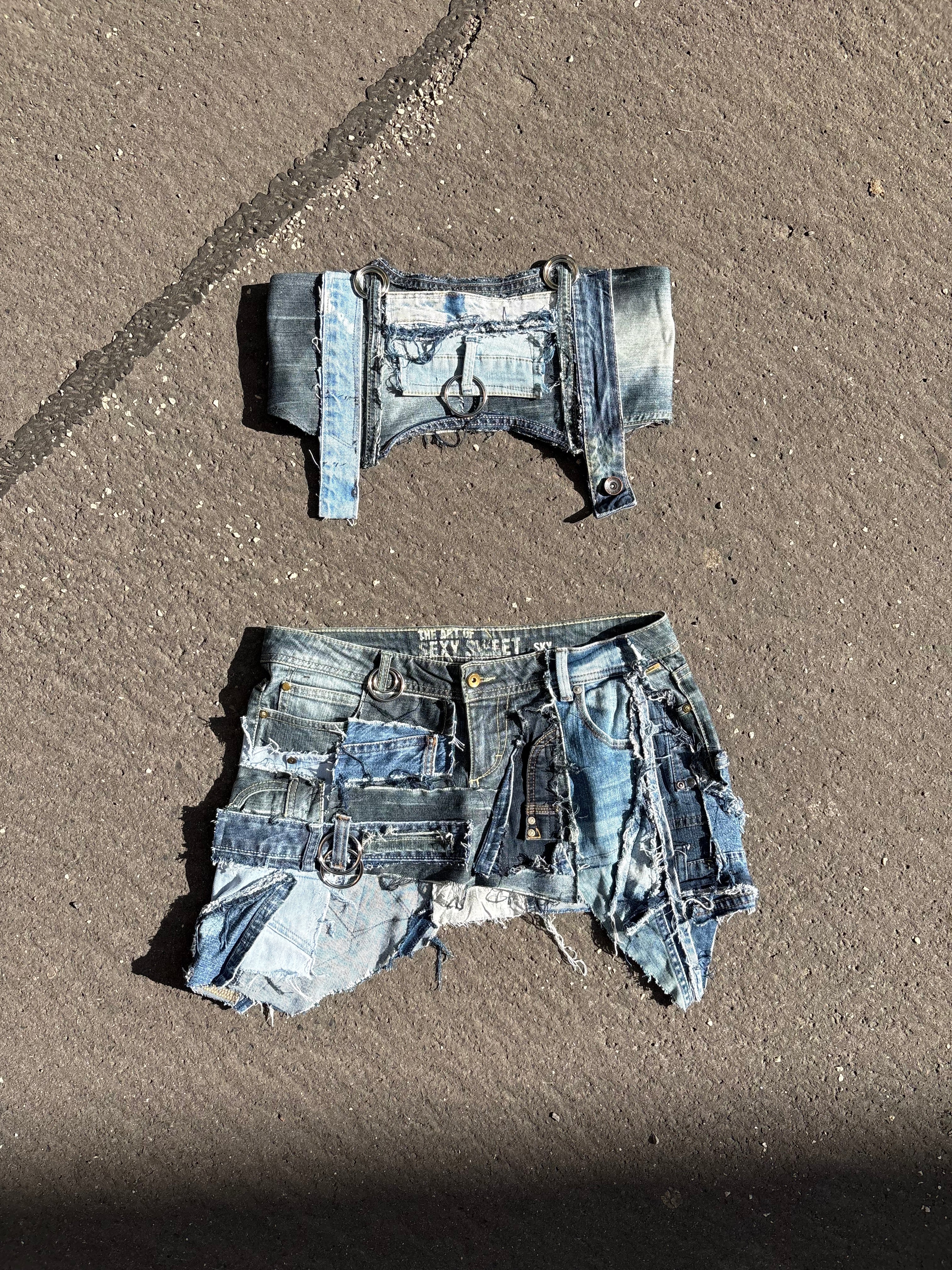 SPG DENIM TWO PIECES SET