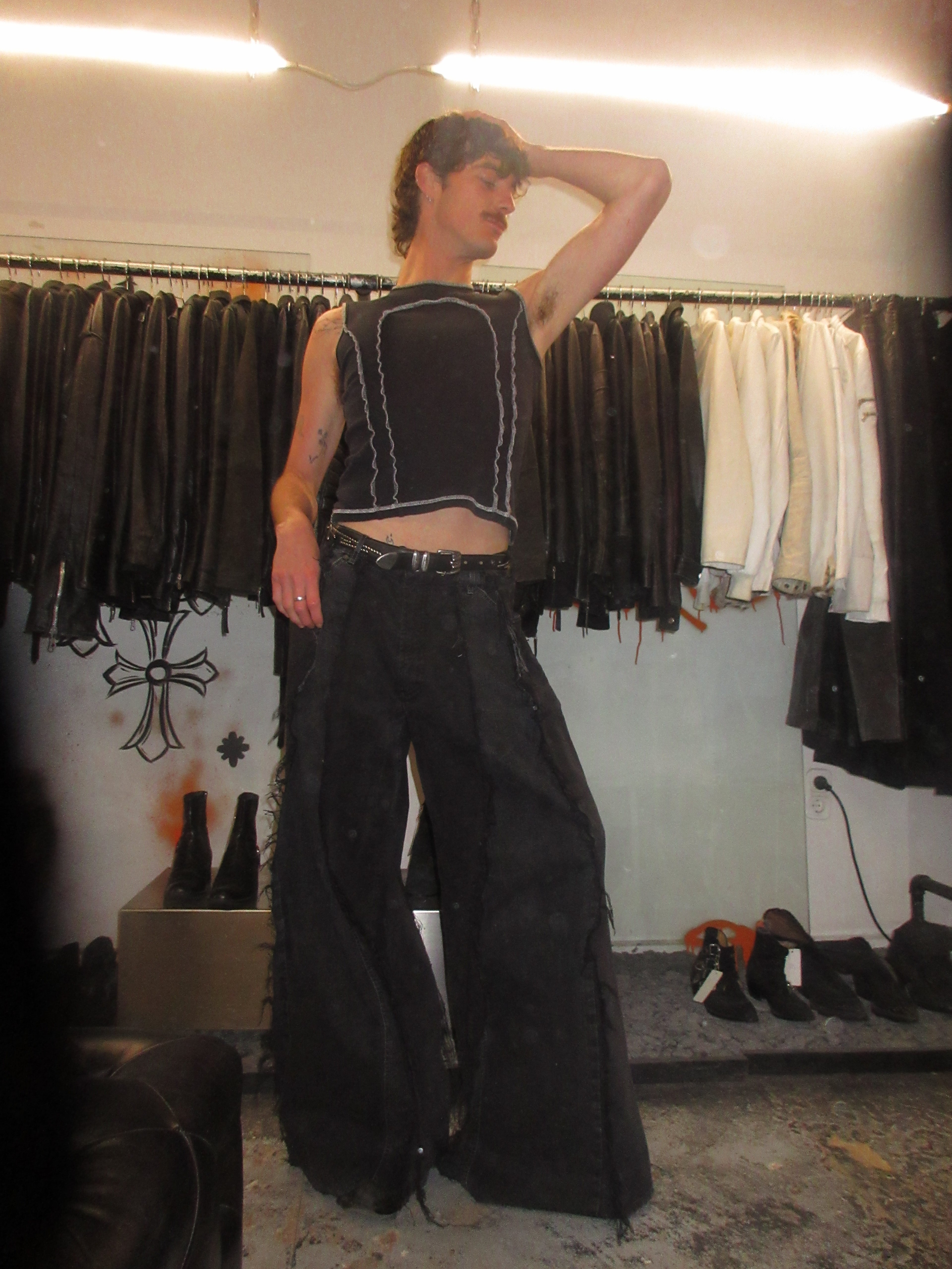 ALL BLACK BAGGY SPG PANTS