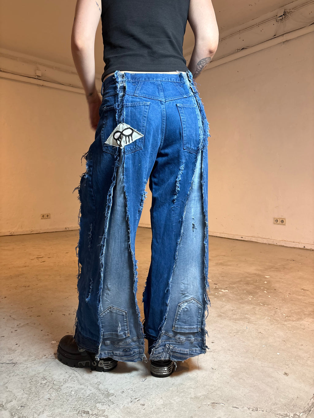 LIMITED EDITION EXTRA DISTRESSED BLUE DENIM SPG PANTS