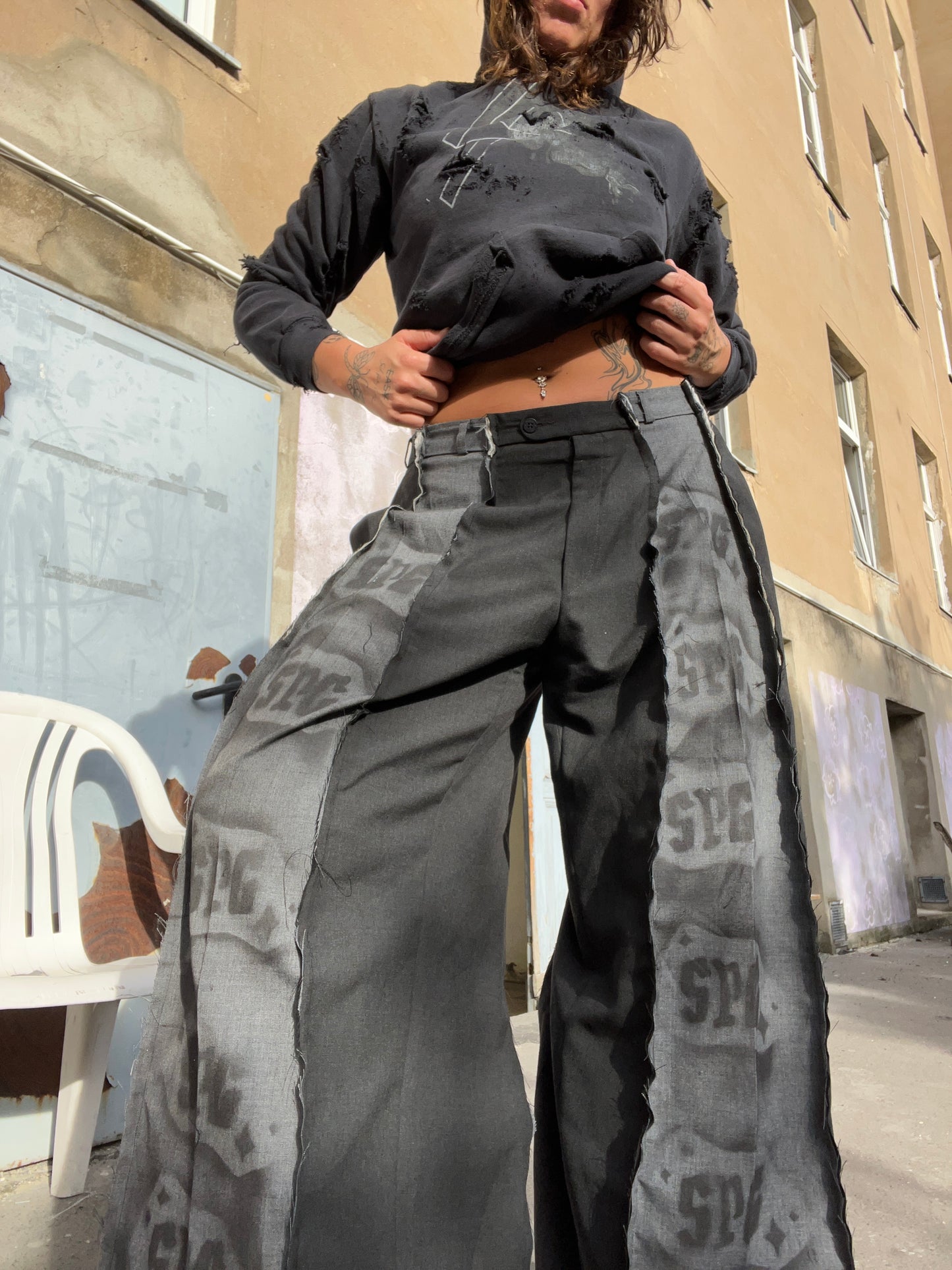 Oversize SPG Black/Grey Suit-Pants