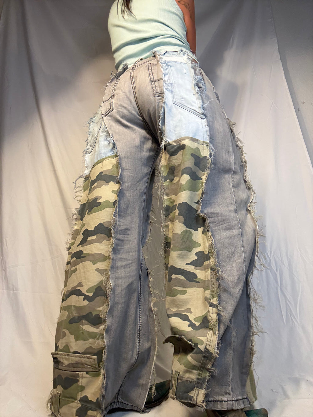 BAGGY CAMO/GREY/DENIM SPG PANTS