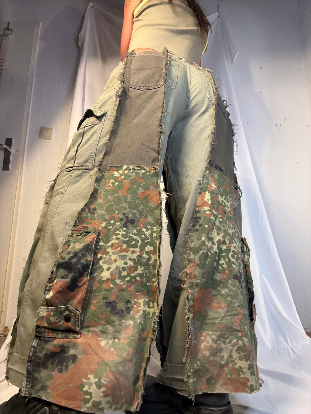 BAGGY GREEN CAMO SPG PANTS