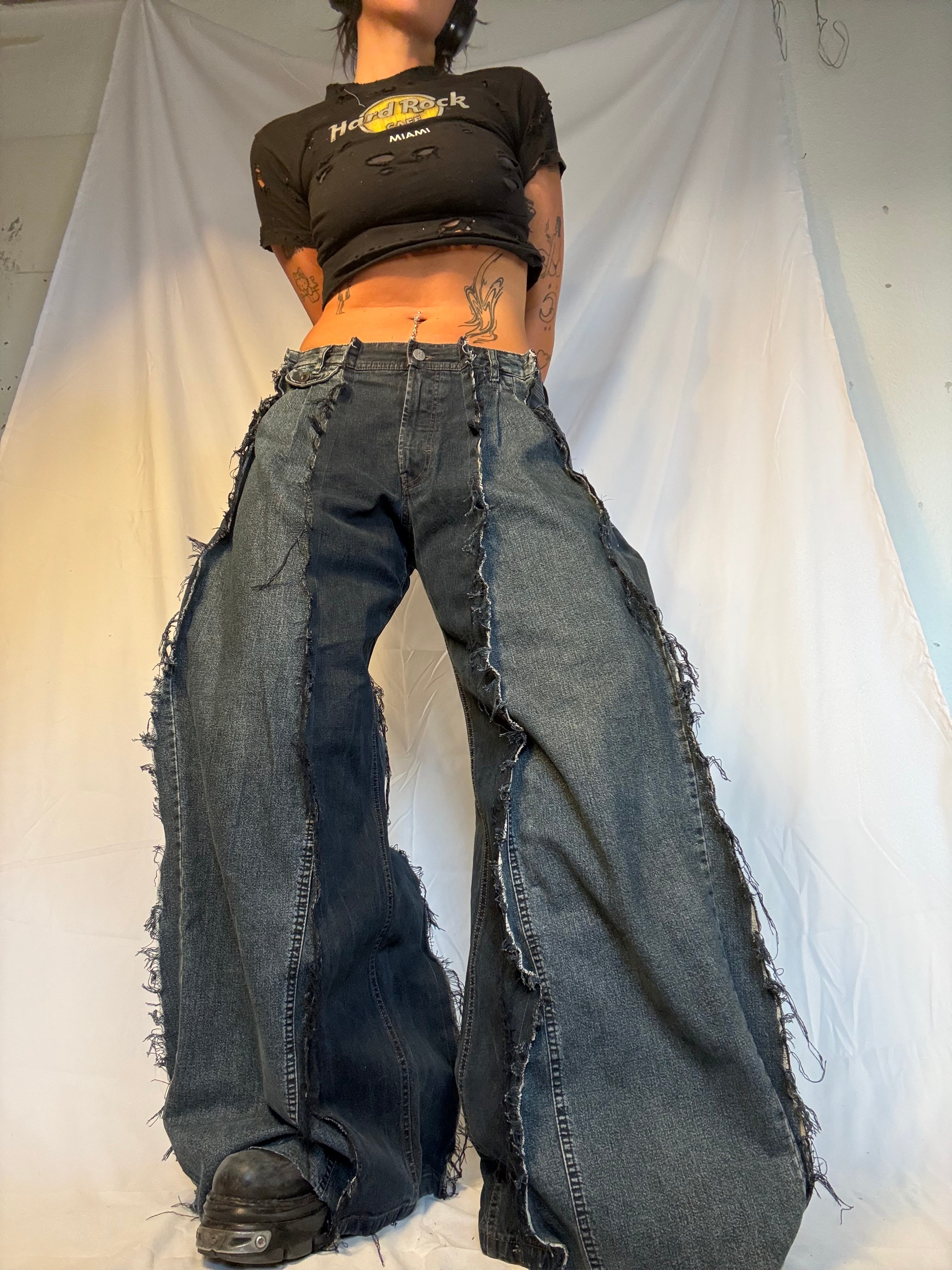 EXTRA BAGGY DARK DENIM SPG PANTS