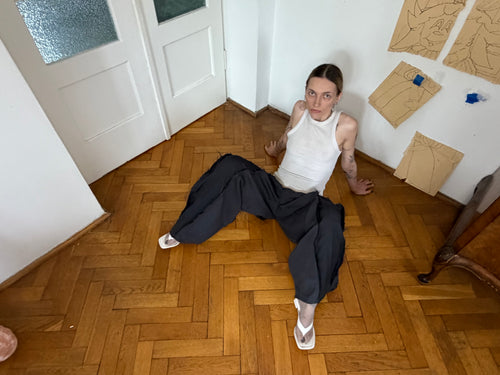 ALL BLACK BAGGY SPG SUITPANTS