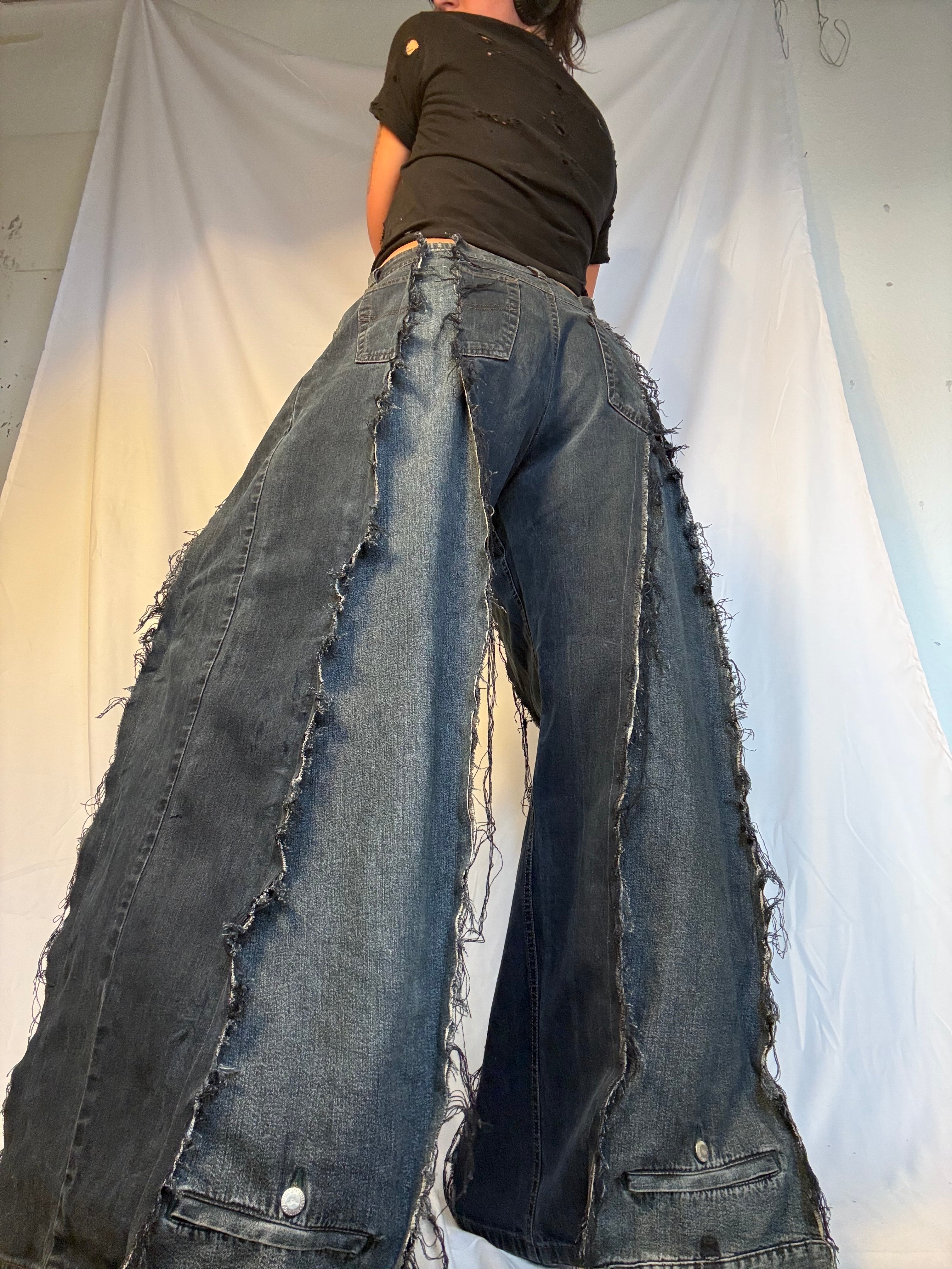 EXTRA BAGGY DARK DENIM SPG PANTS