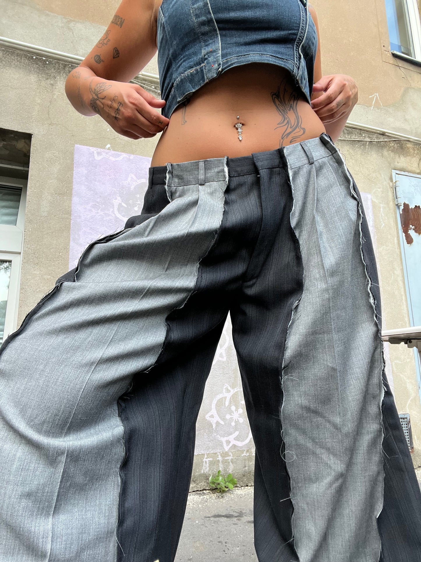 Baggy Grey/Black SPG Suit-Pants