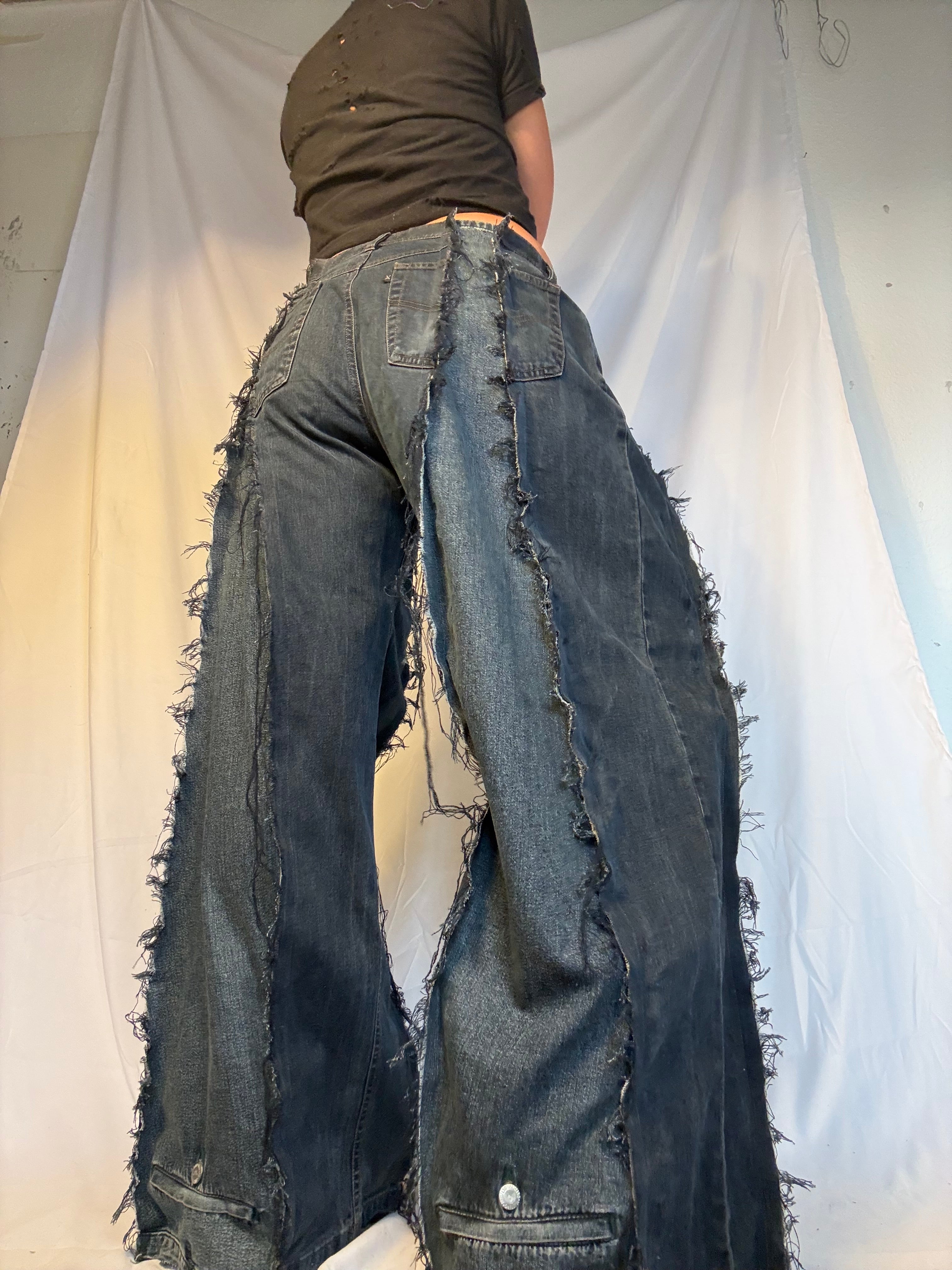 EXTRA BAGGY DARK DENIM SPG PANTS