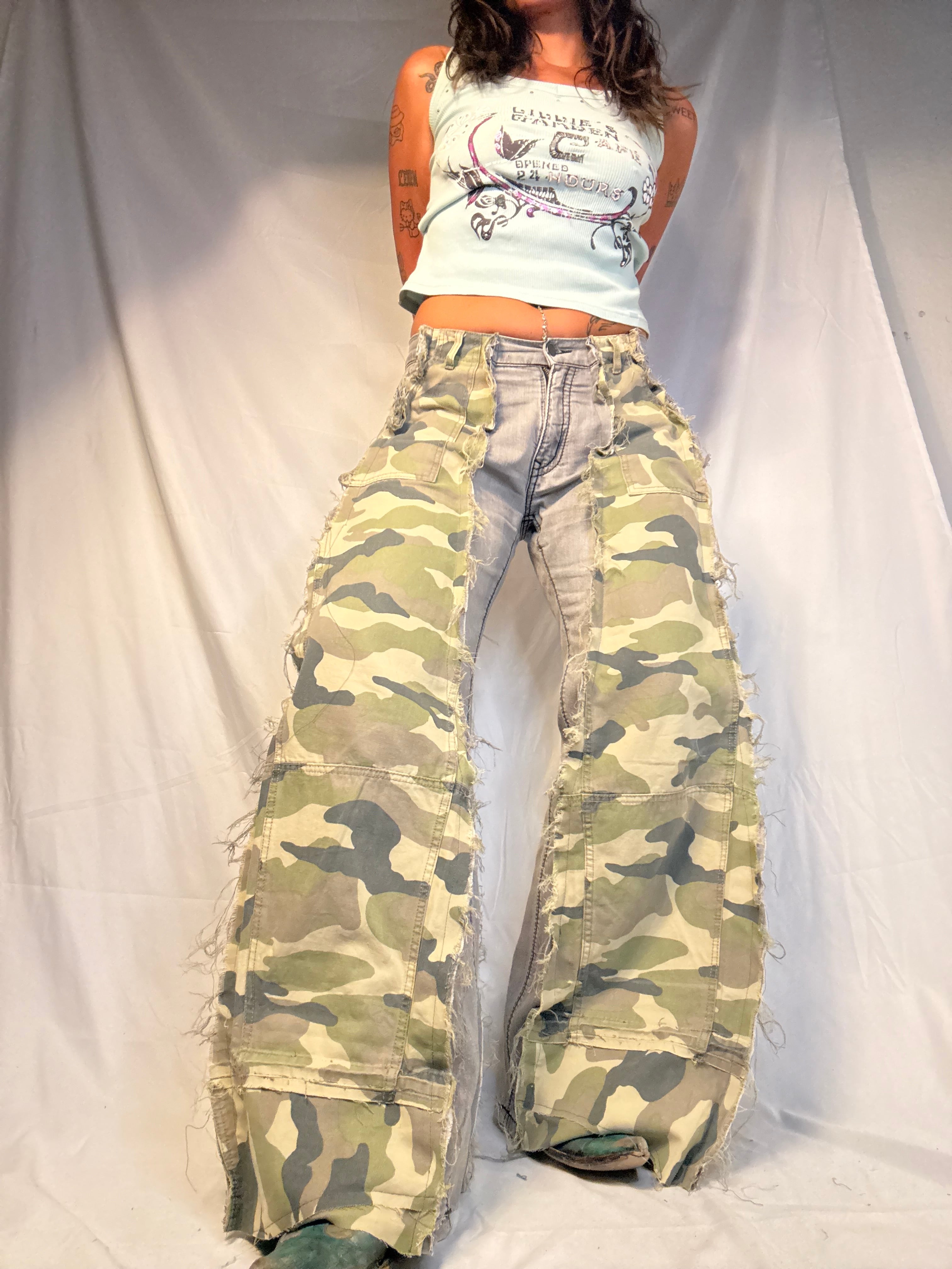 BAGGY CAMO/GREY/DENIM SPG PANTS