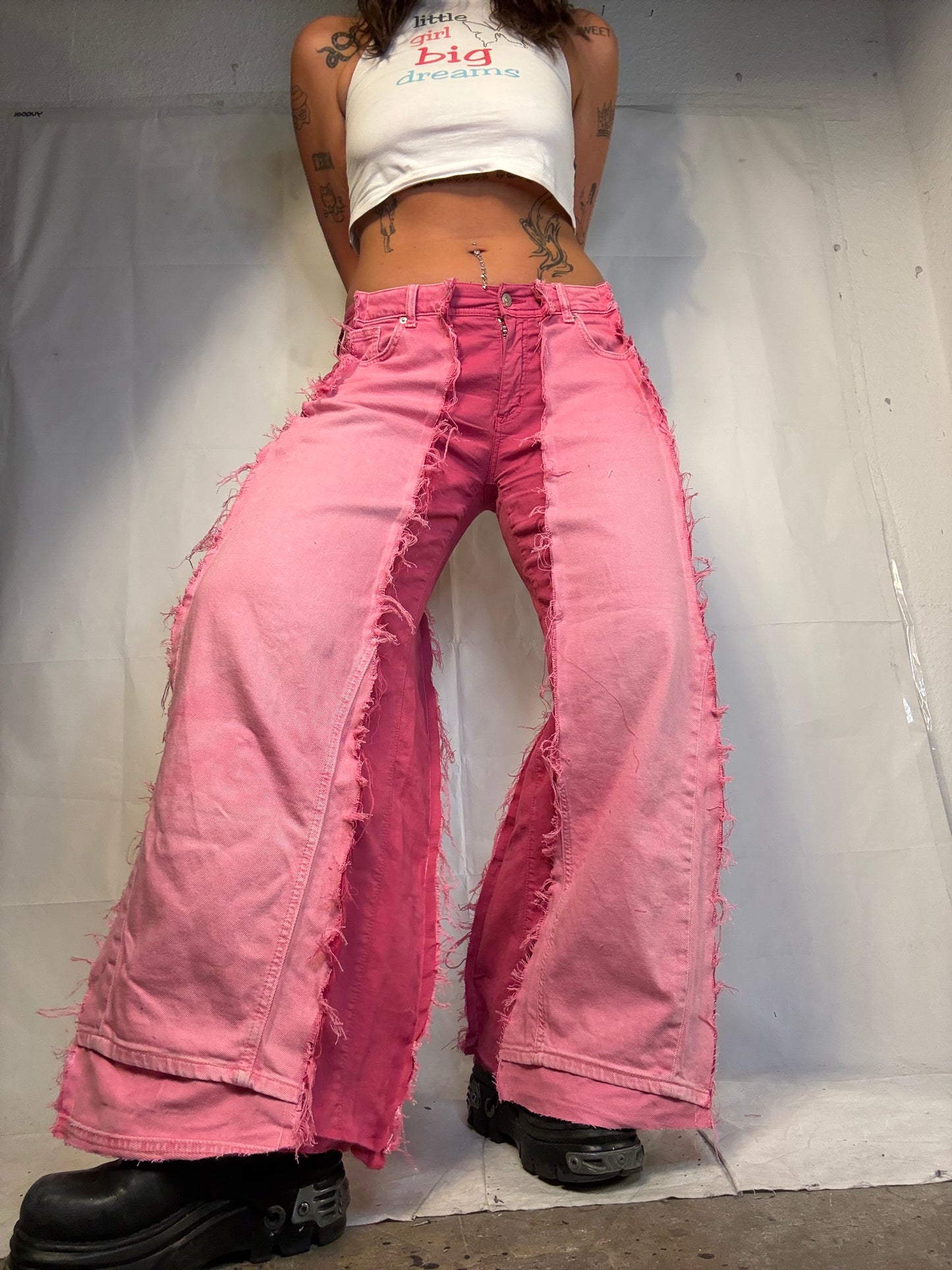 ALL PINK FLARED SPG PANTS
