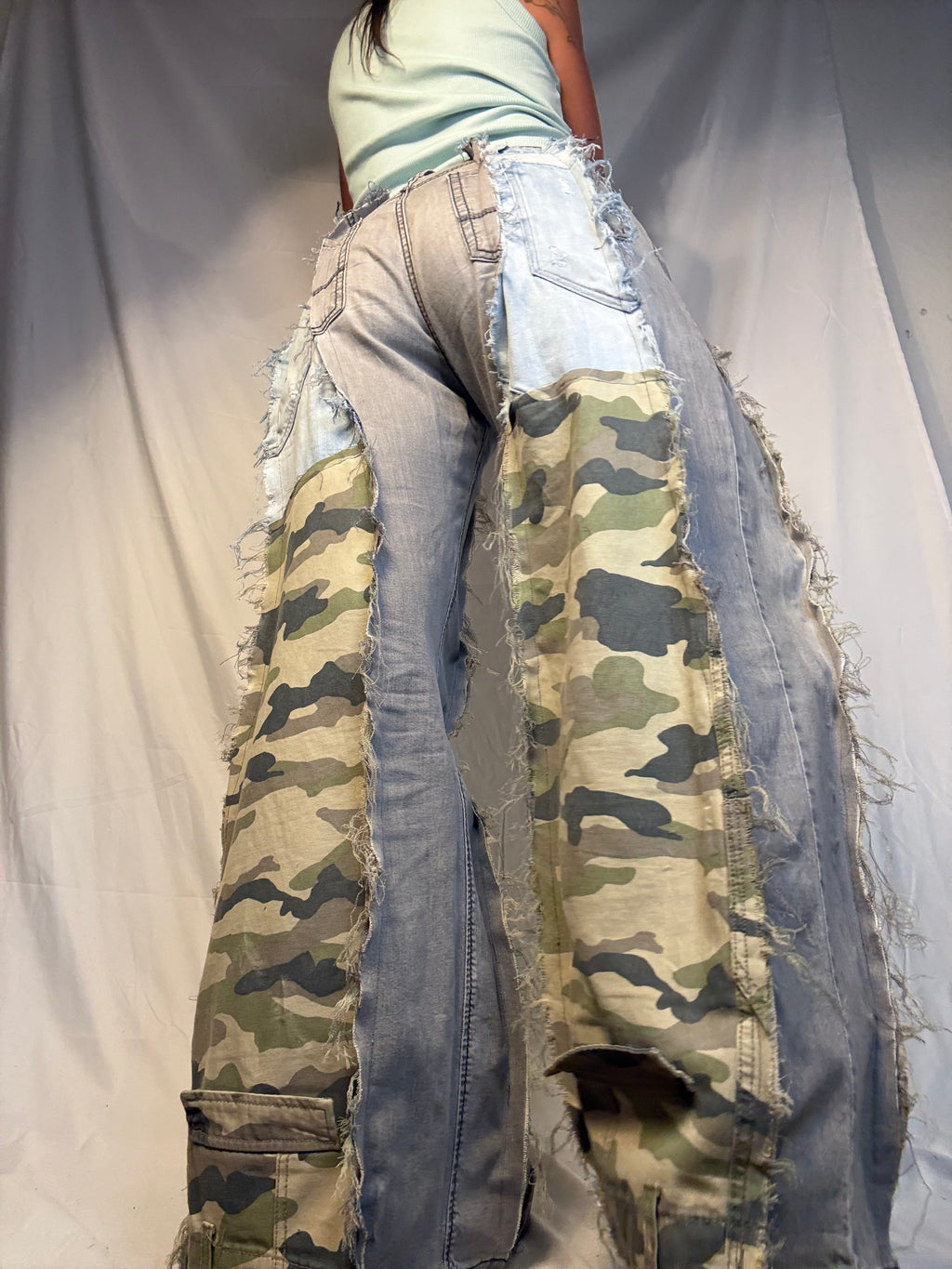 BAGGY CAMO/GREY/DENIM SPG PANTS