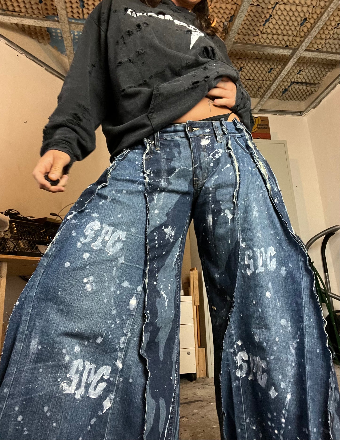 Baggy Dark Denim SPG Pants