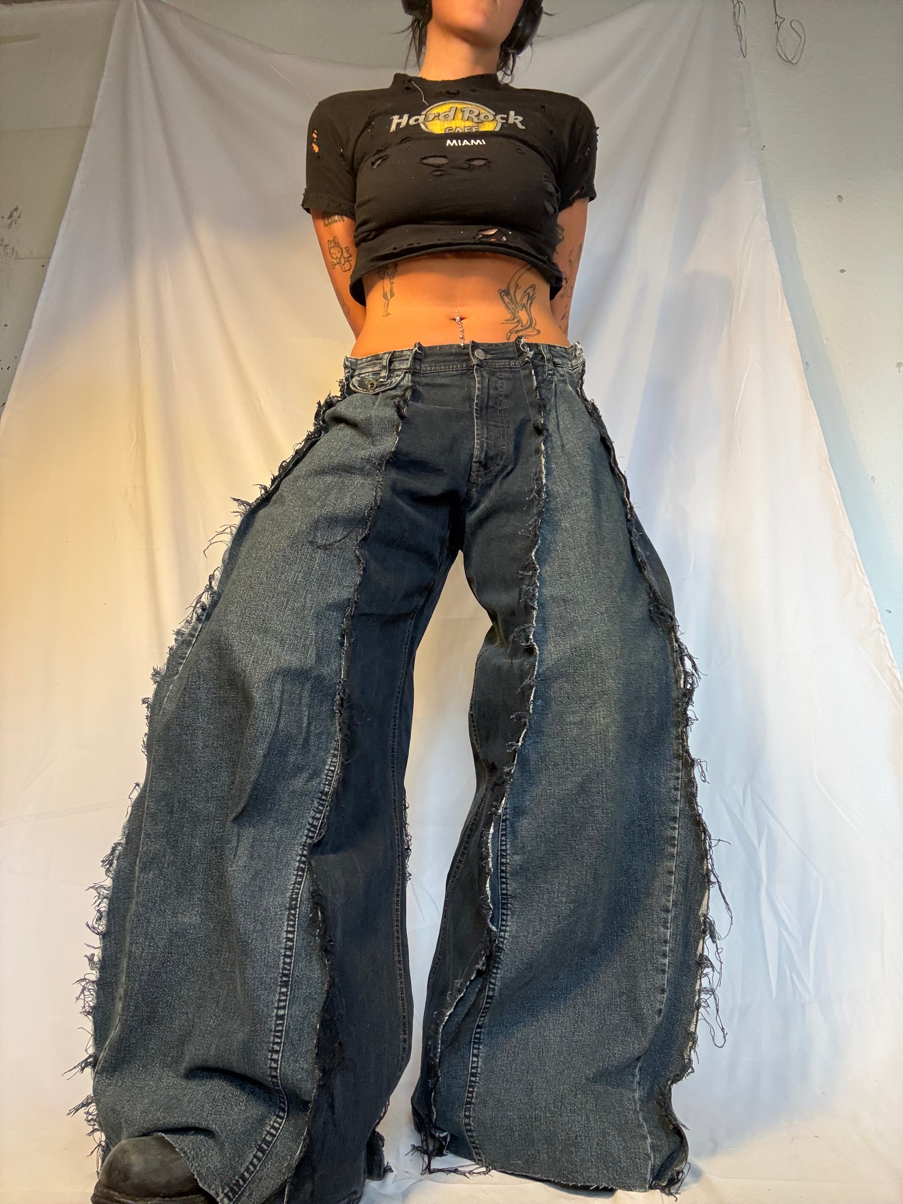 EXTRA BAGGY DARK DENIM SPG PANTS
