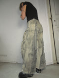 EXTRA LONG STAINED DENIM/CARGO SPG PANTS