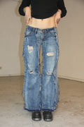 LIMITED EDITION Y2K RHINESTONE LOWRISE DENIM SPG PANTS