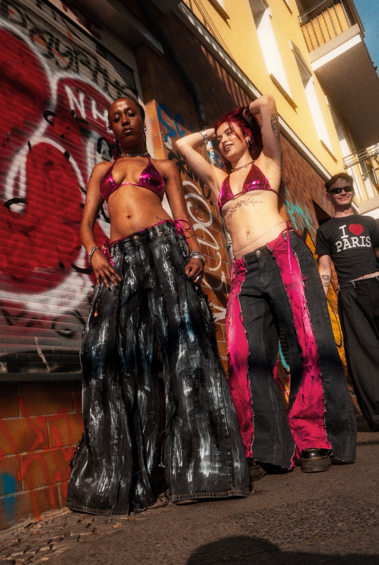 ALL BLACK STAINED SPG PANTS
