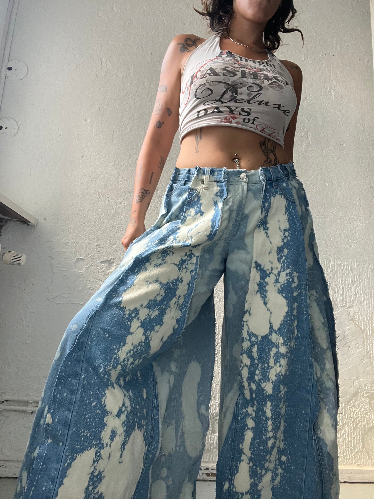 Extra Flared Bleached SPG Pants