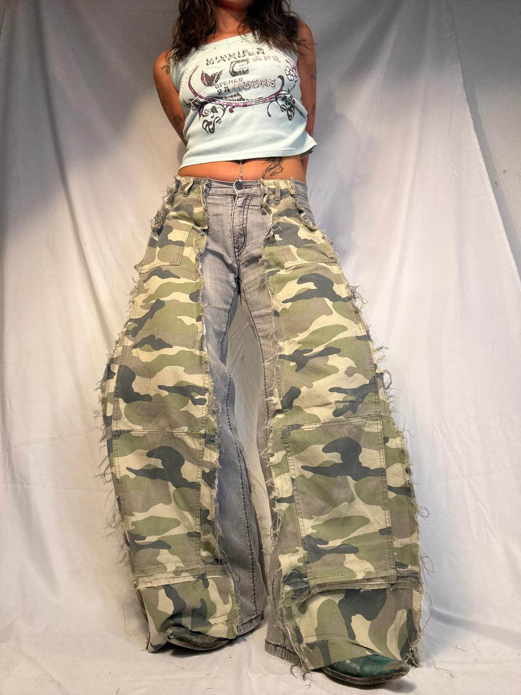 BAGGY CAMO/GREY/DENIM SPG PANTS