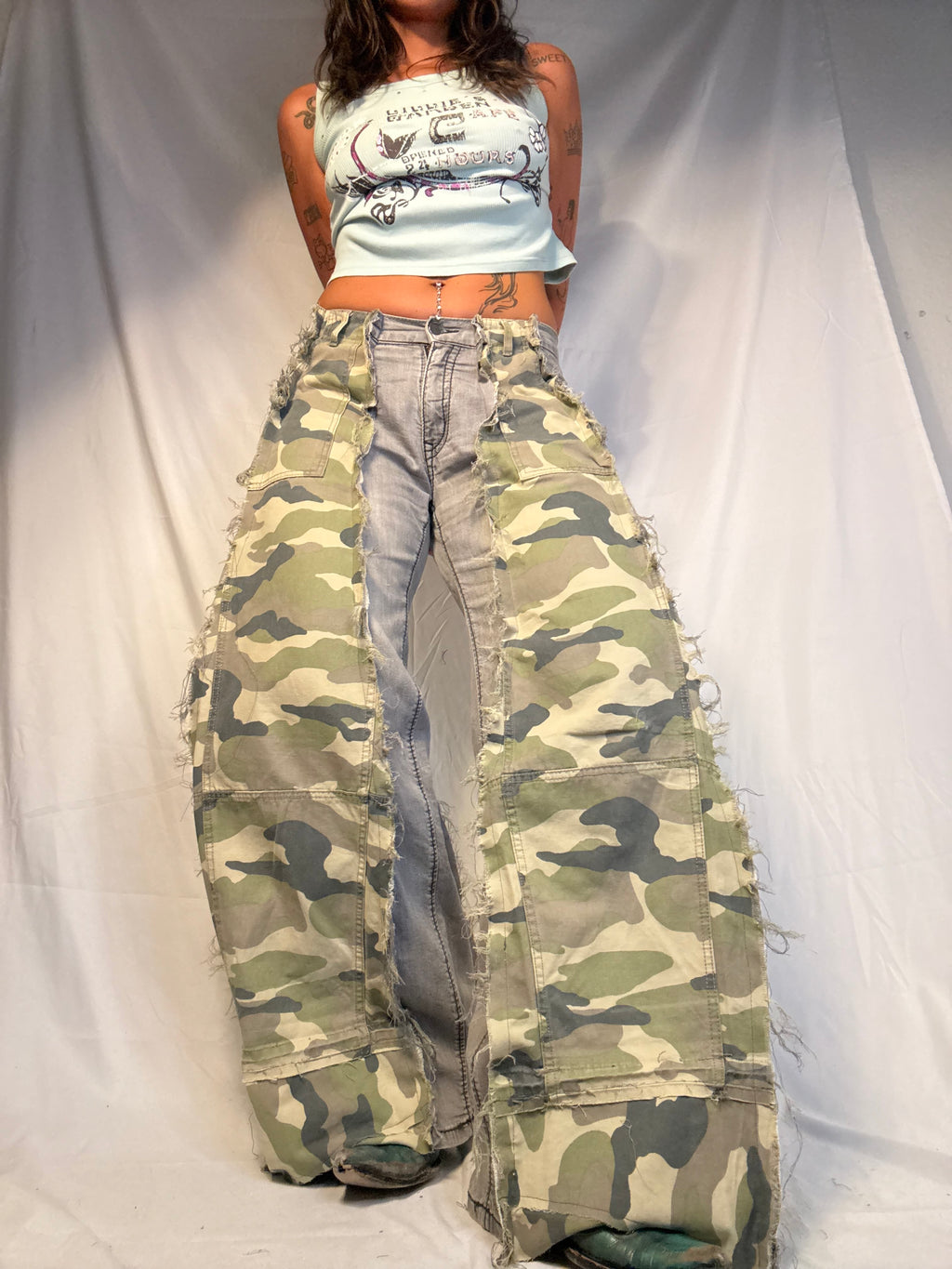 BAGGY CAMO/GREY/DENIM SPG PANTS